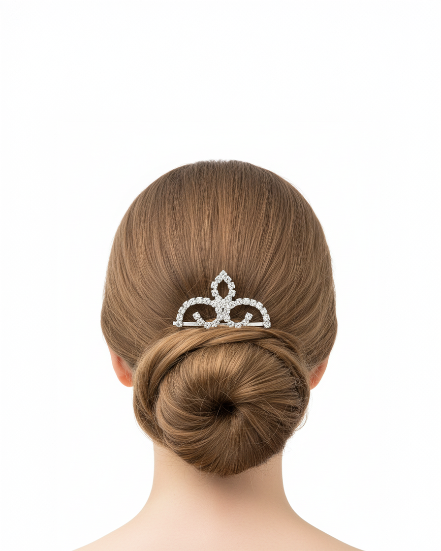 Tiara Plateada M6 Oro Laminado