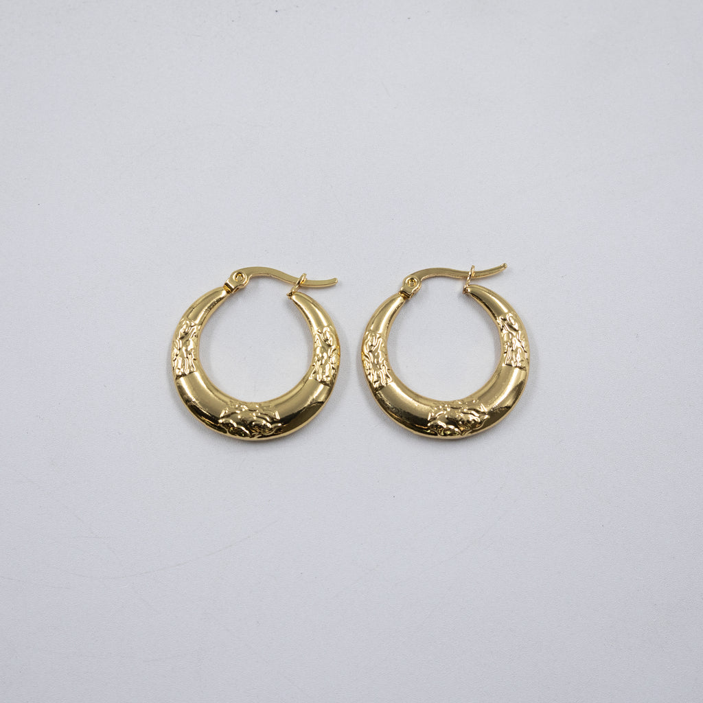 Aretes Dorados Chicos M4 Oro Laminado
