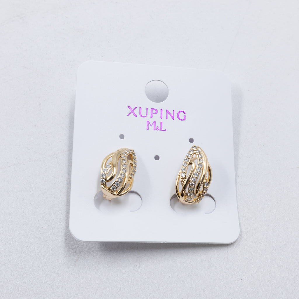 Aretes Dorados Xuping de Aro M3 Oro Laminado