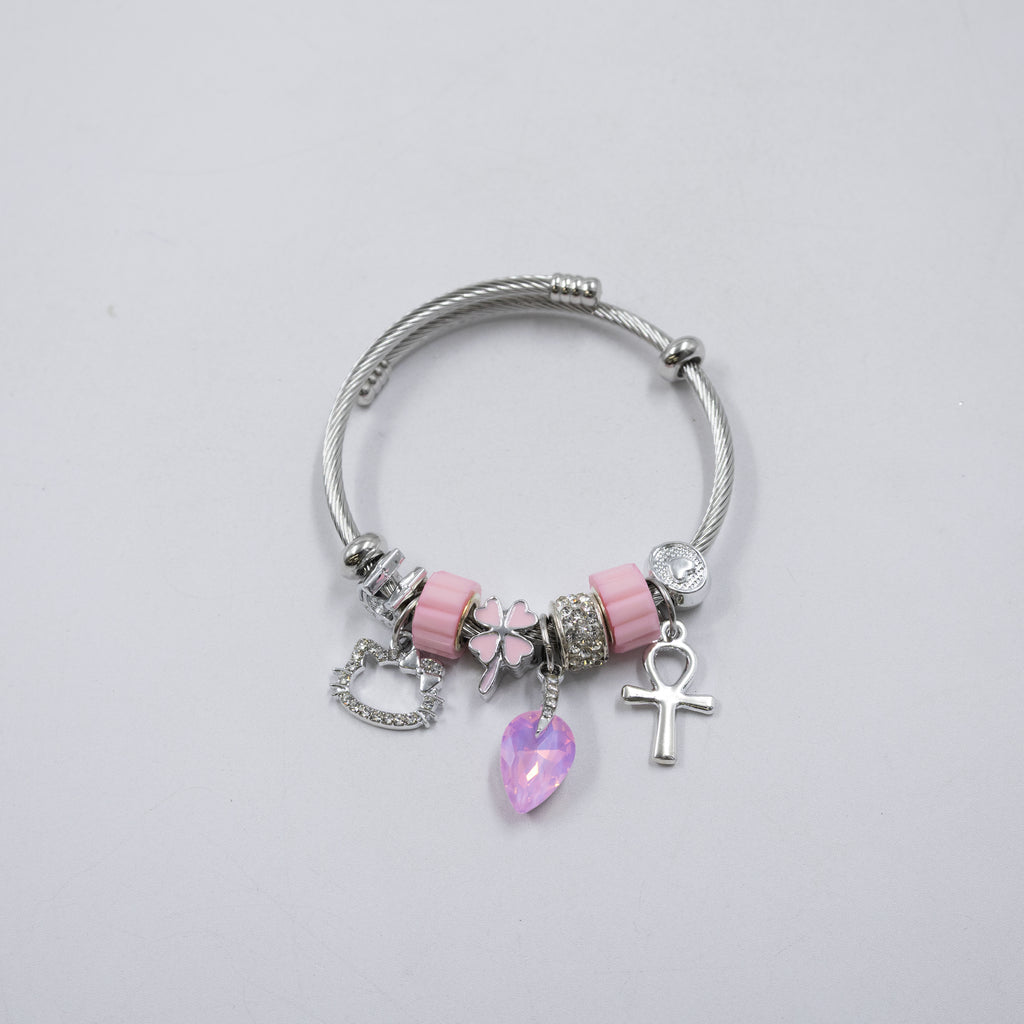 Pulsera tipo Pandora Plateados M12 Oro Laminado
