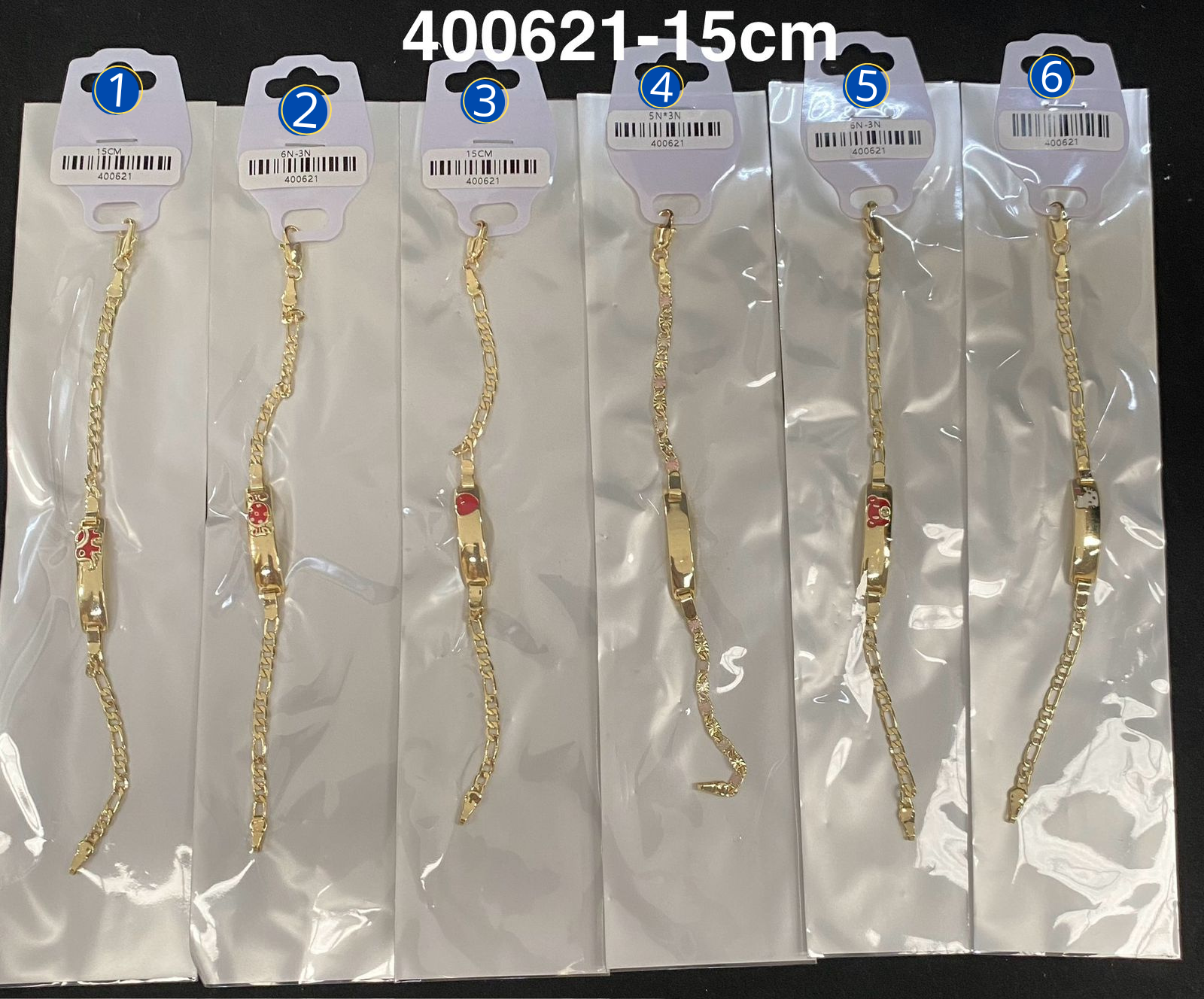 Pulsera Dorada de 15 cm M16 Oro Laminado