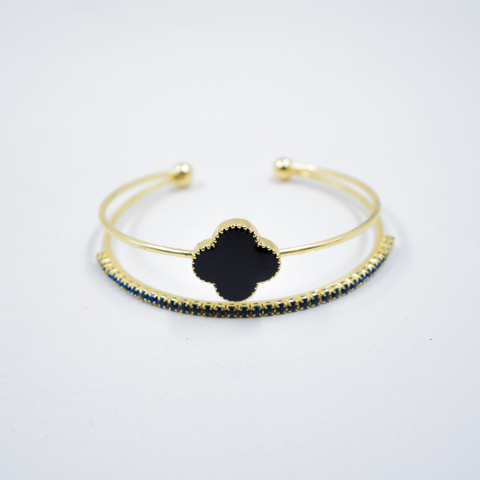 Pulsera dorada y Plateadas con piedras M3 Oro Laminado