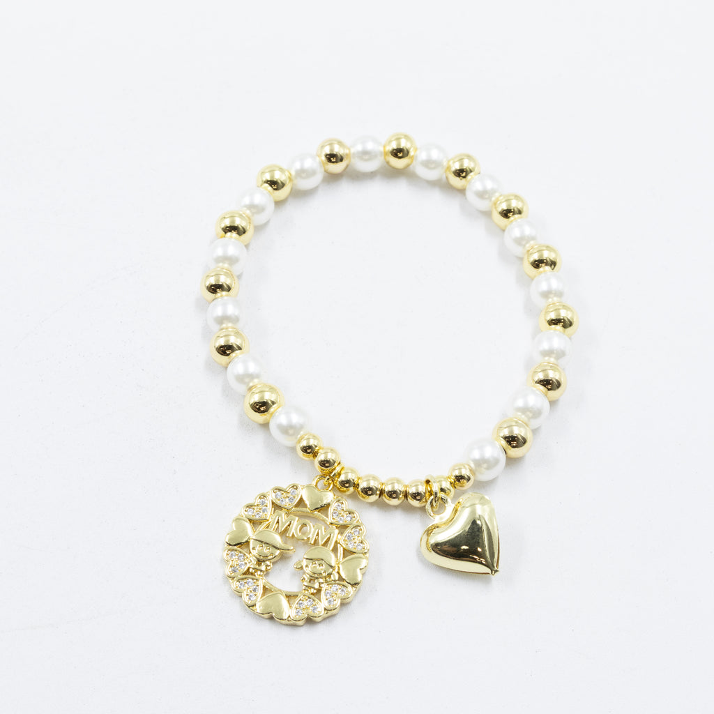 Pulsera con dije de Mamá M3 Oro Laminado 05/03/26