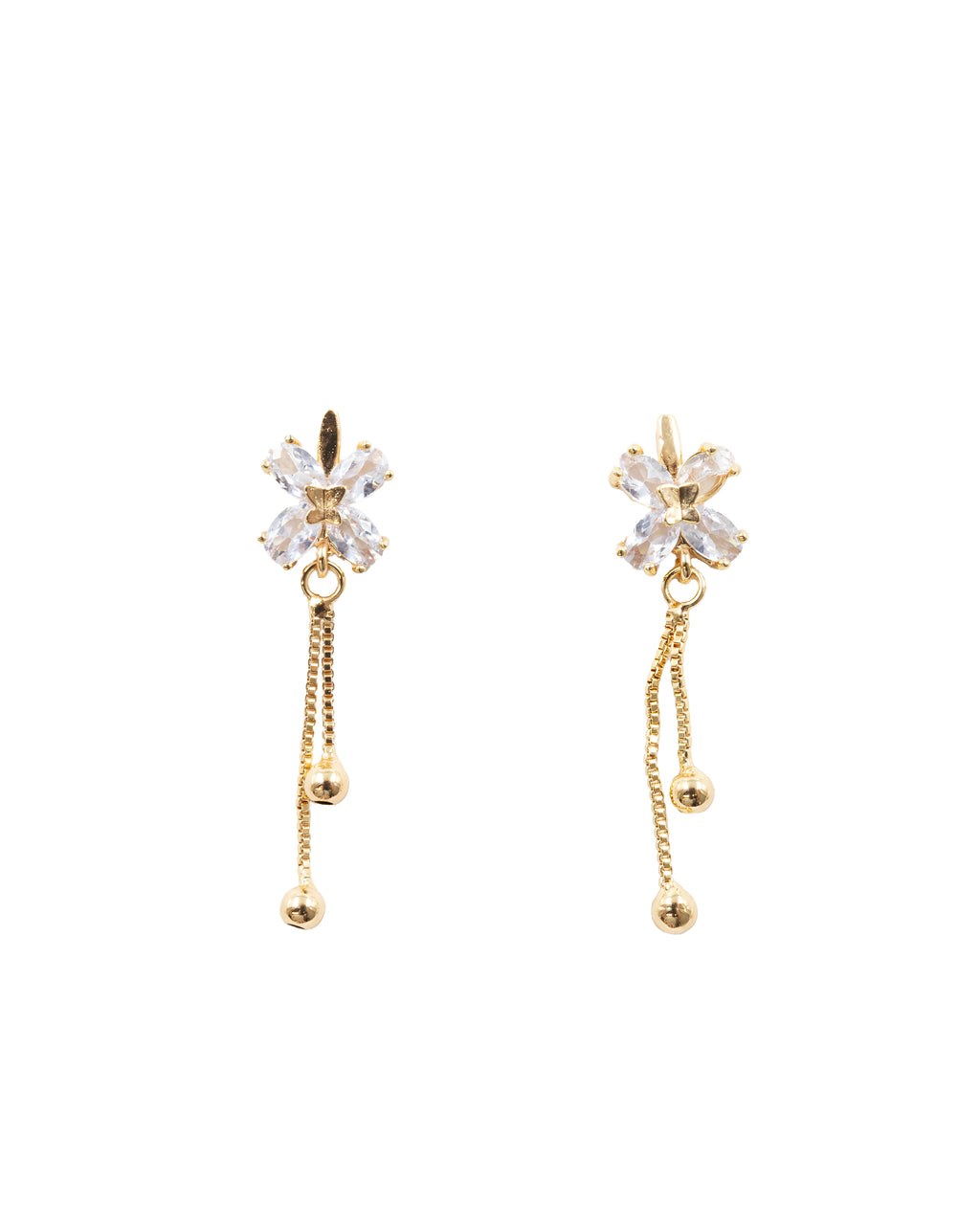 Aretes Dorados Largos M1 Oro Laminado