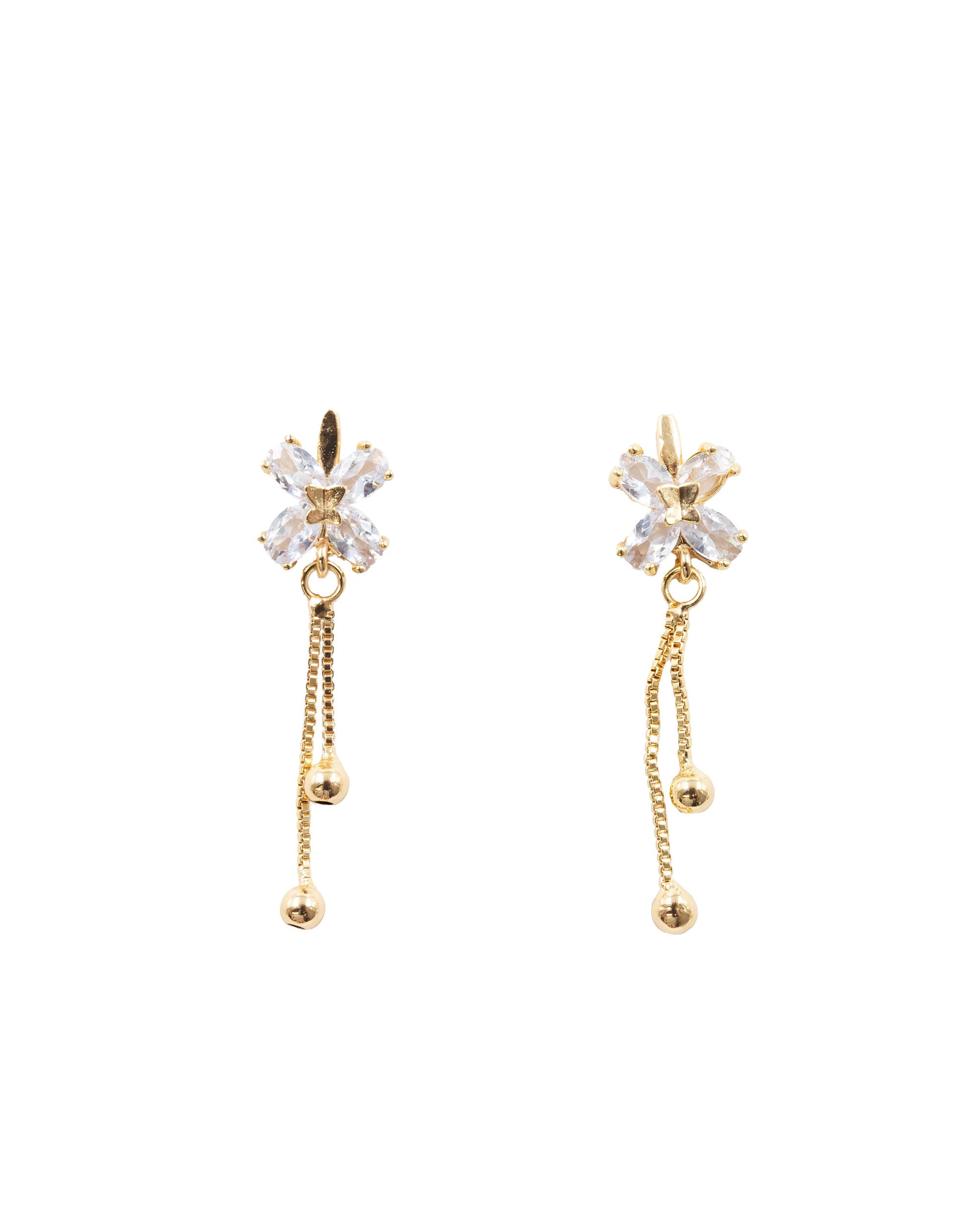 Aretes Dorados Largos M1 Oro Laminado