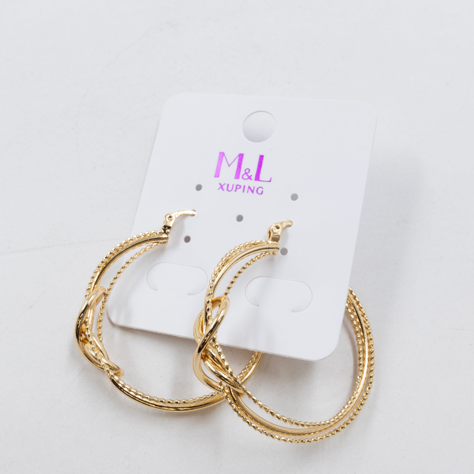 Aretes Dorados Xuping de Aro M12 Oro Laminado