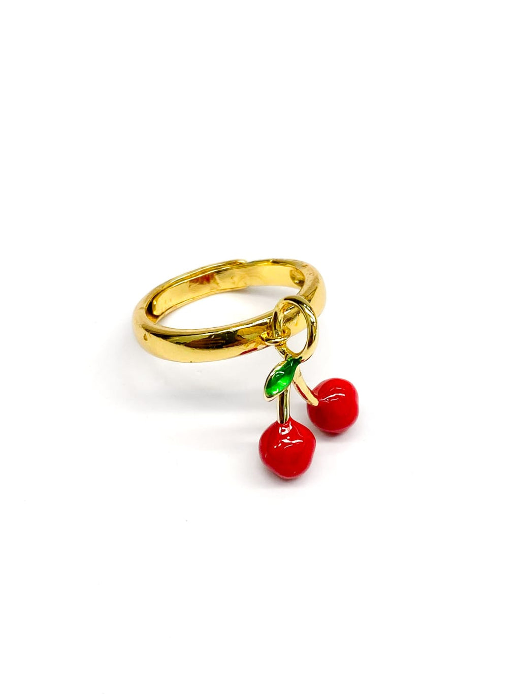 Anillo Cerezas Ajustable M1 Oro Laminado