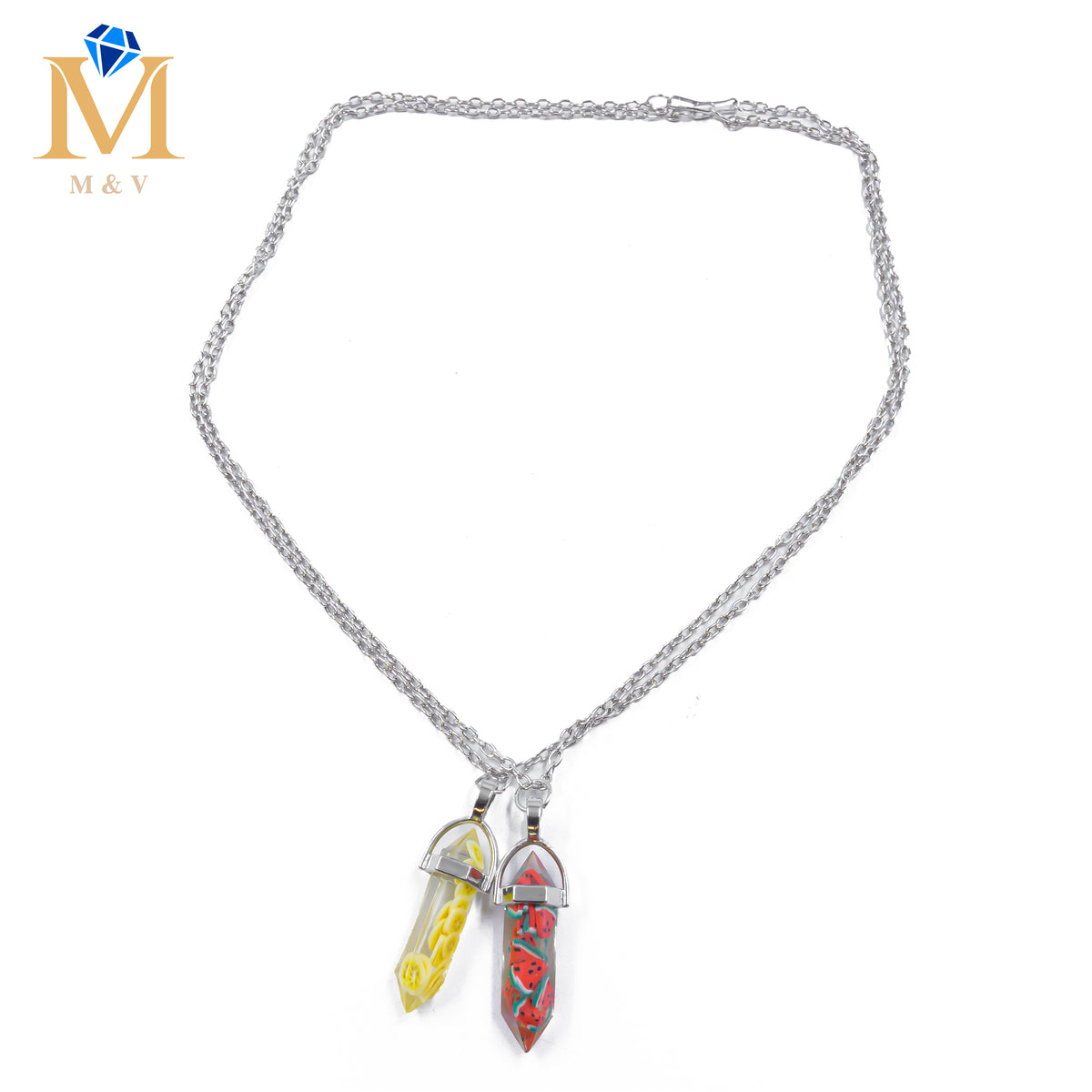 Collares en Pareja de piedras M16 Acero Inoxidable