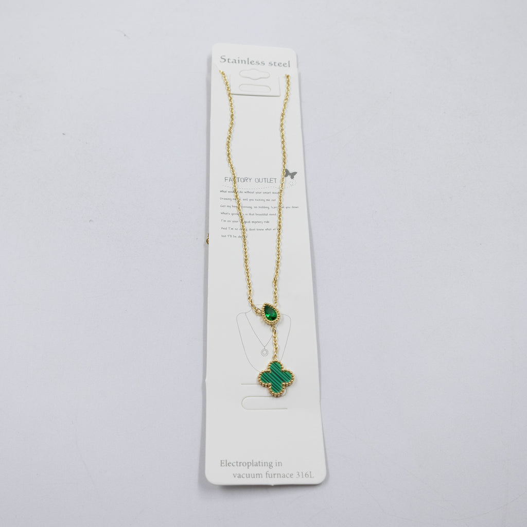 Collar Dorado de Trebol M1 Oro Laminado