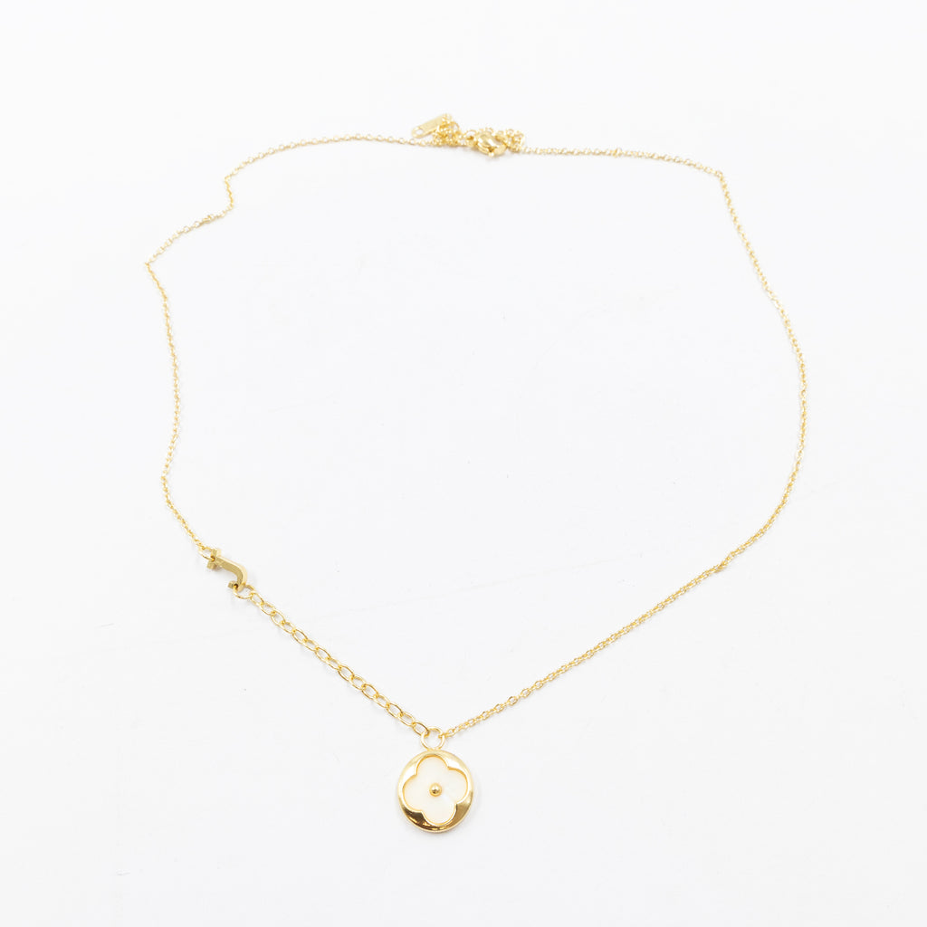 Collares Dorados con dijes de letra G,I,J y dije de Trebol M3 Oro Laminado