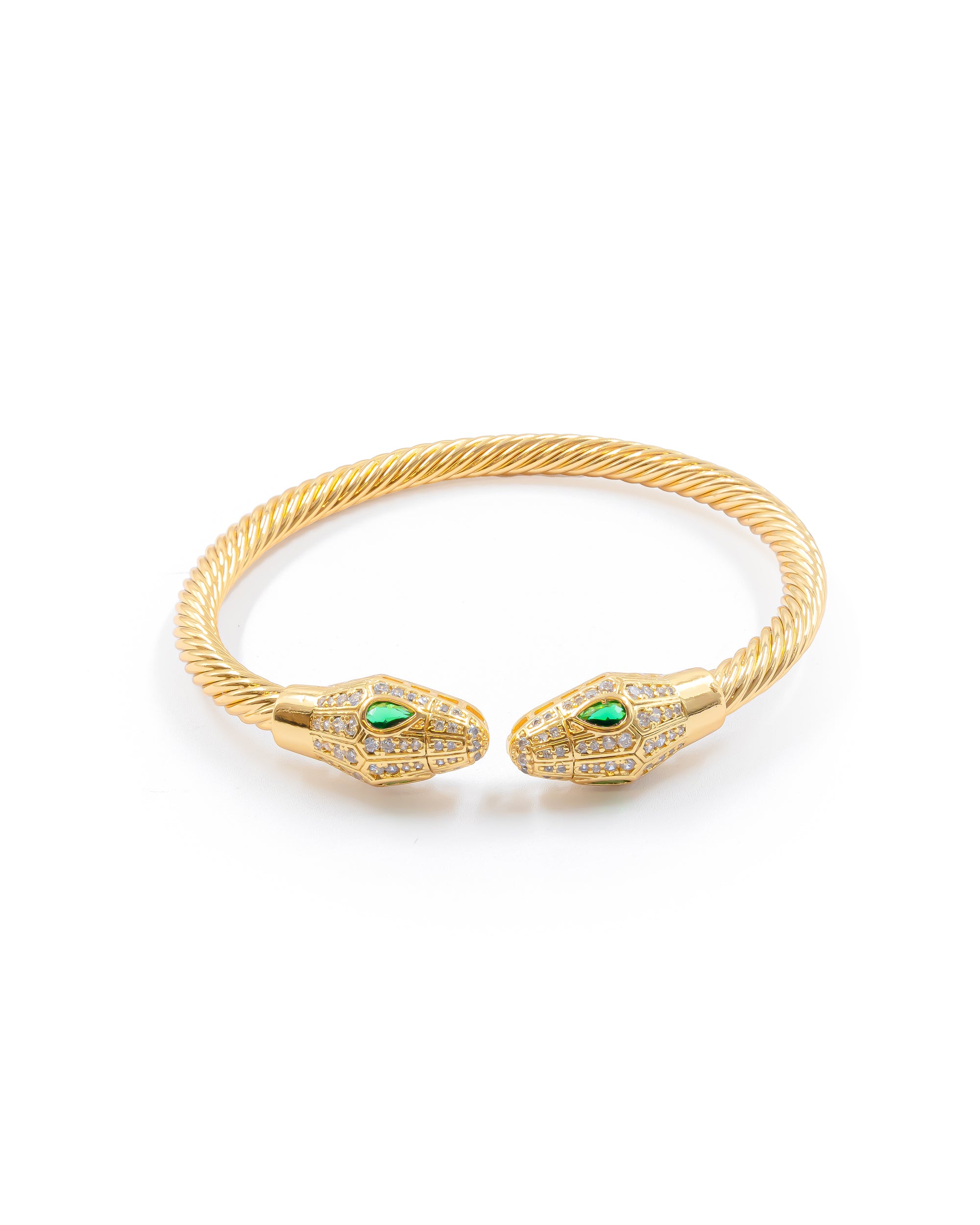 Brazalete Plateado con Piedras M10 Oro Laminado