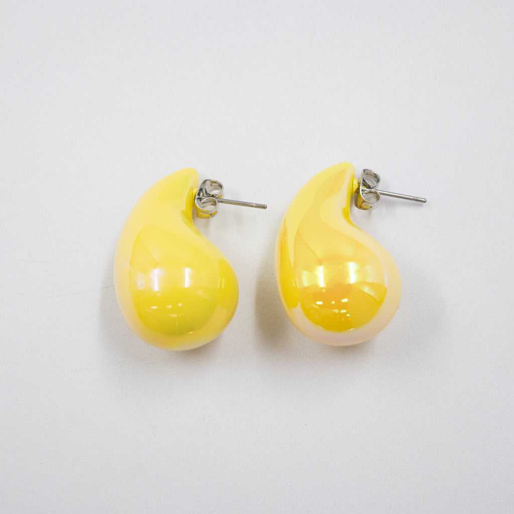 Aretes Grandes de colores M5 Oro Laminado