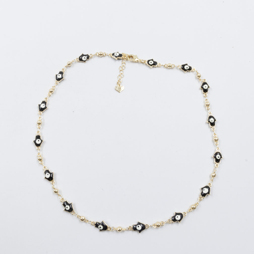 Collar Dorado de Ojo Turco M1 Oro Laminado