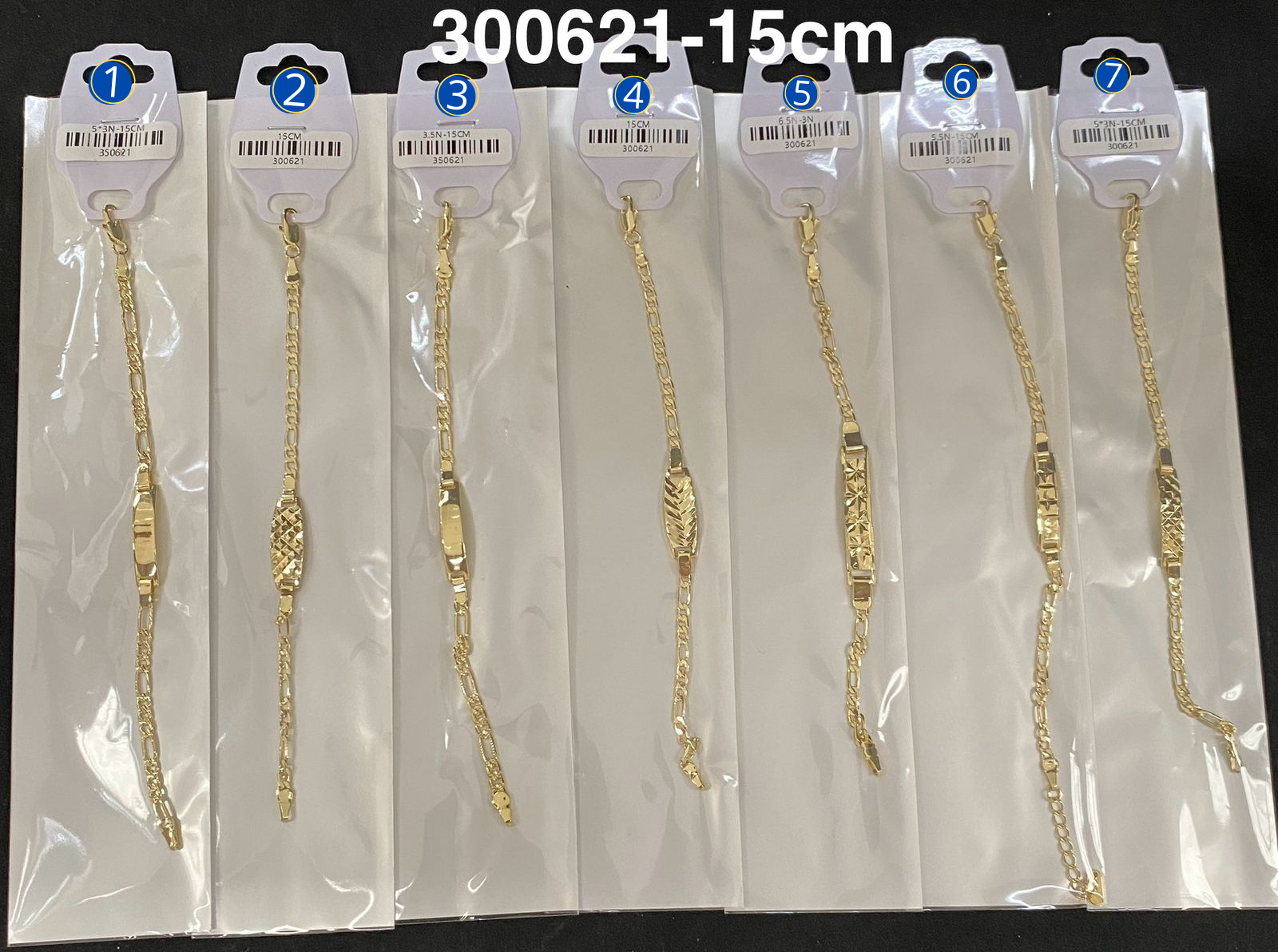 Pulsera Dorada de 15 cm M9 Oro Laminado