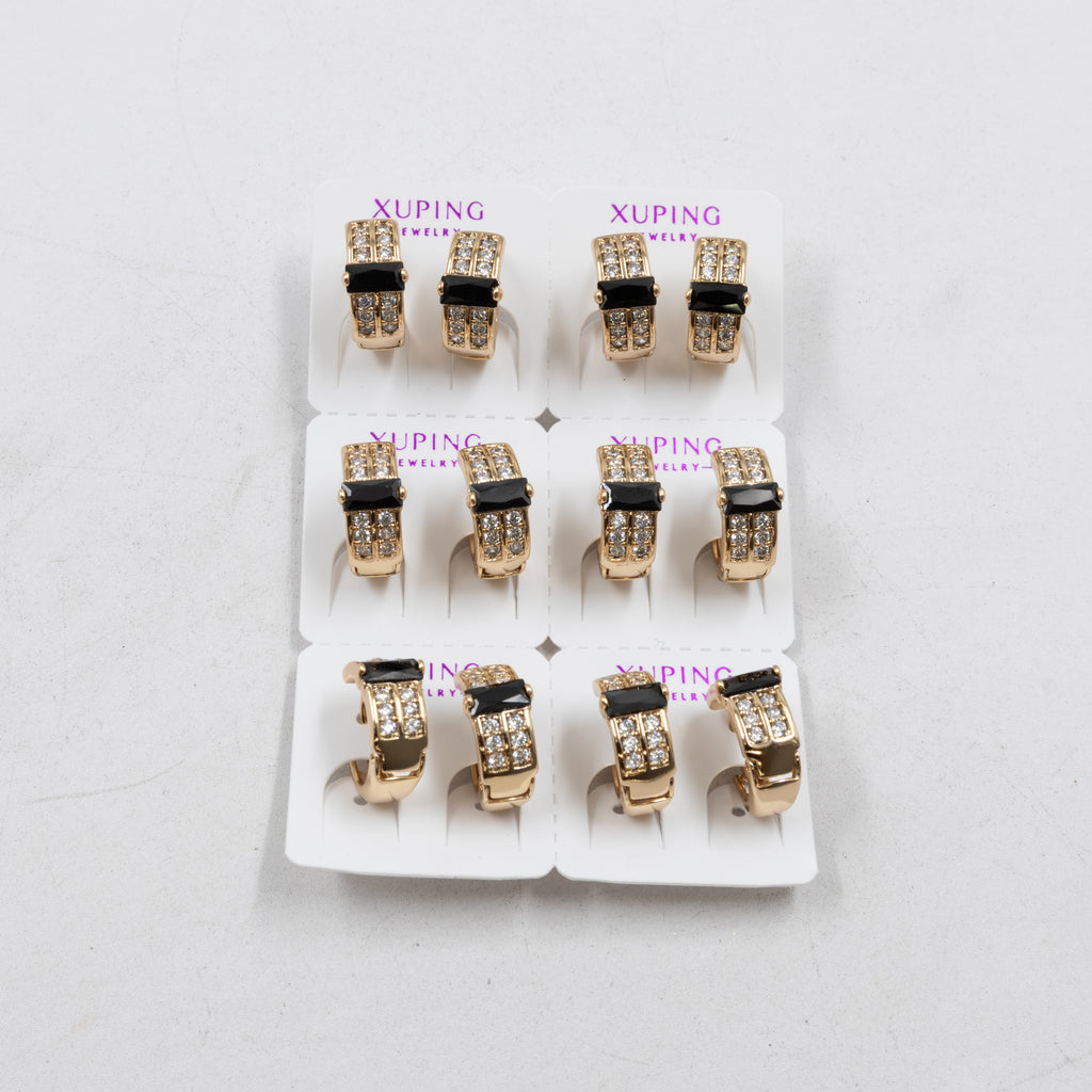 Paquete de 6 pares de Aretes Xuping Dorado M5 Oro Laminado