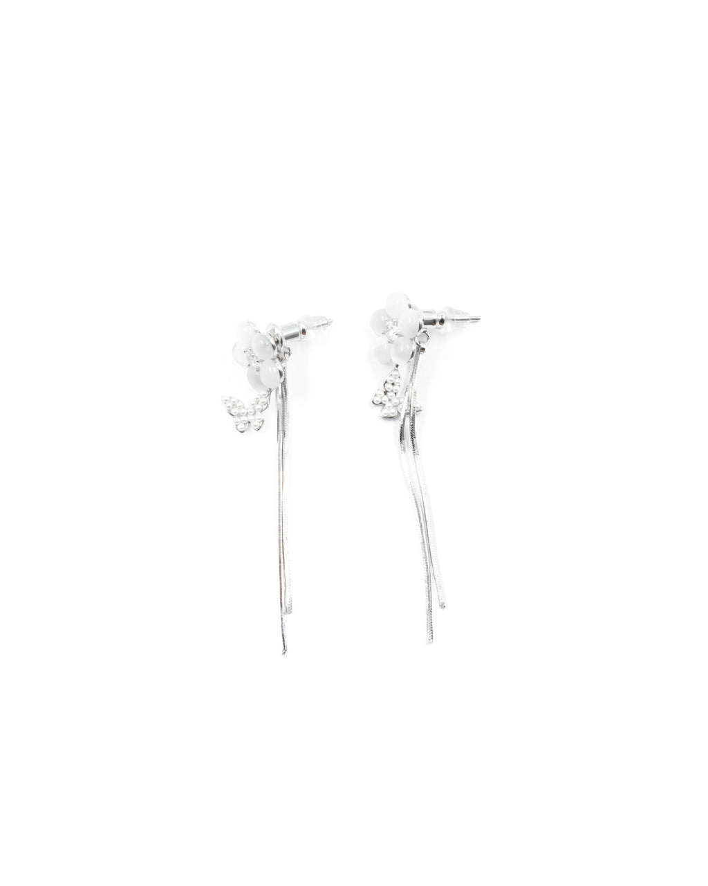 Aretes Largos Ansheli Plateados M20 Oro Laminado