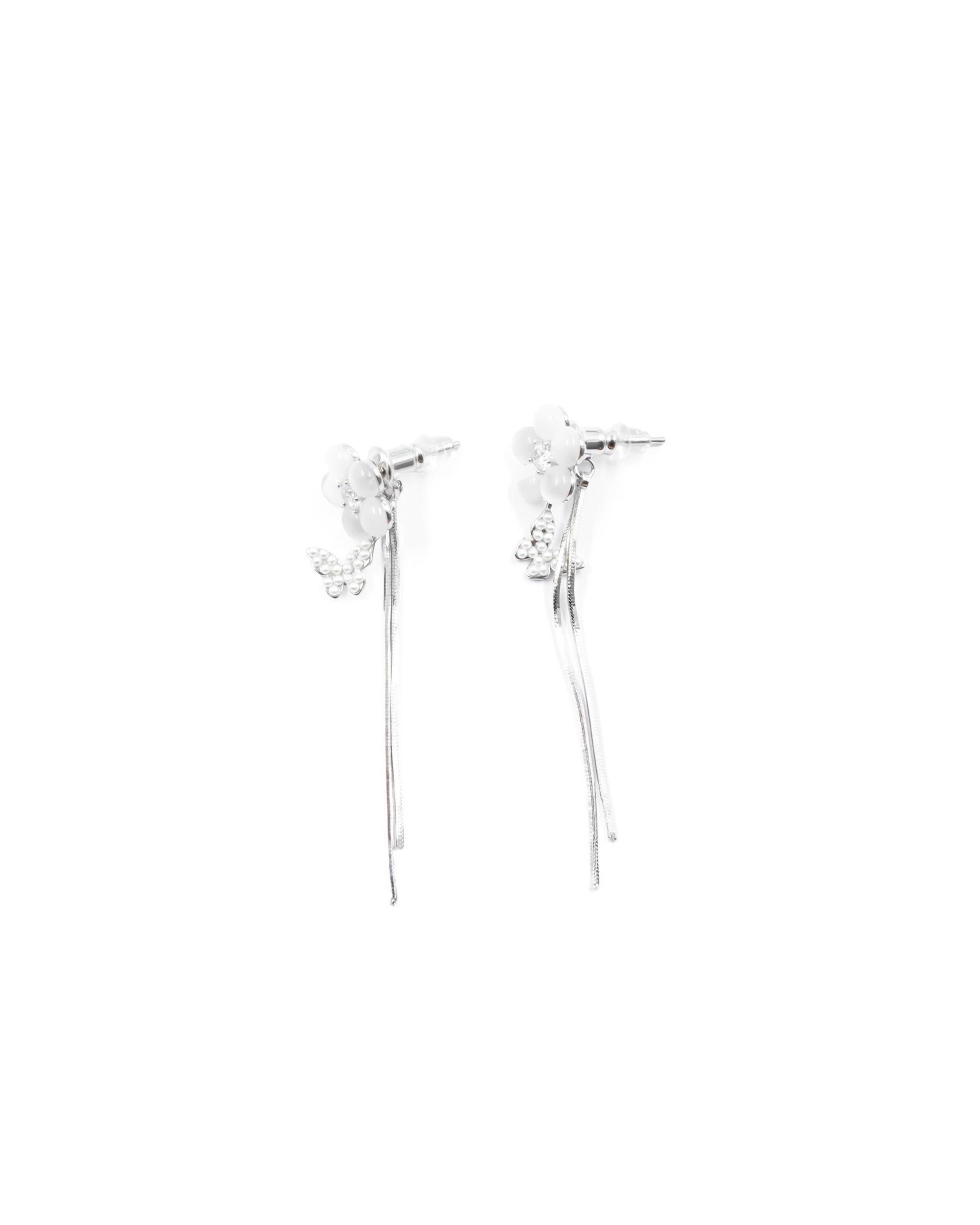 Aretes Largos Ansheli Plateados M20 Oro Laminado