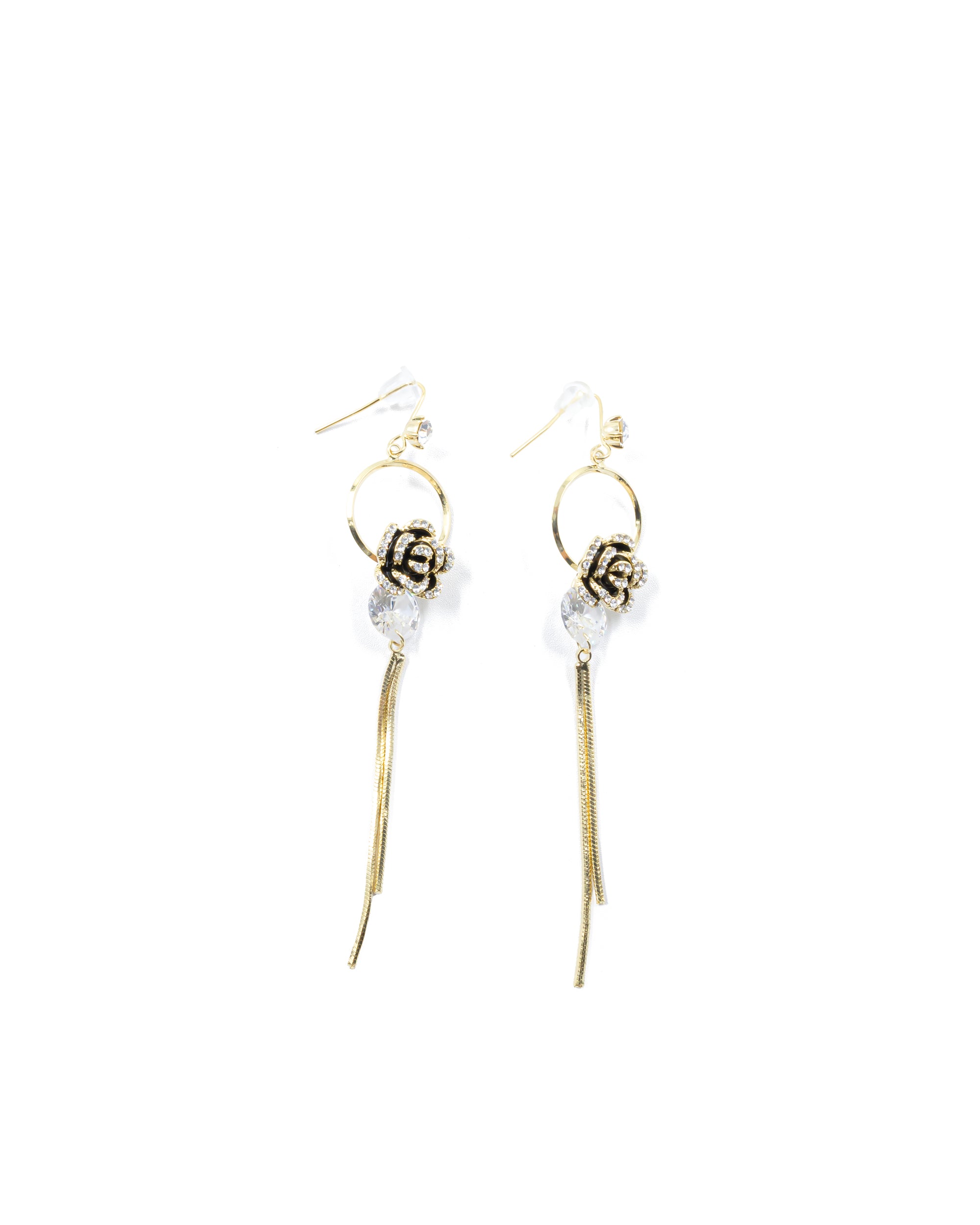Aretes Largos Ansheli Dorados M14 Oro Laminado