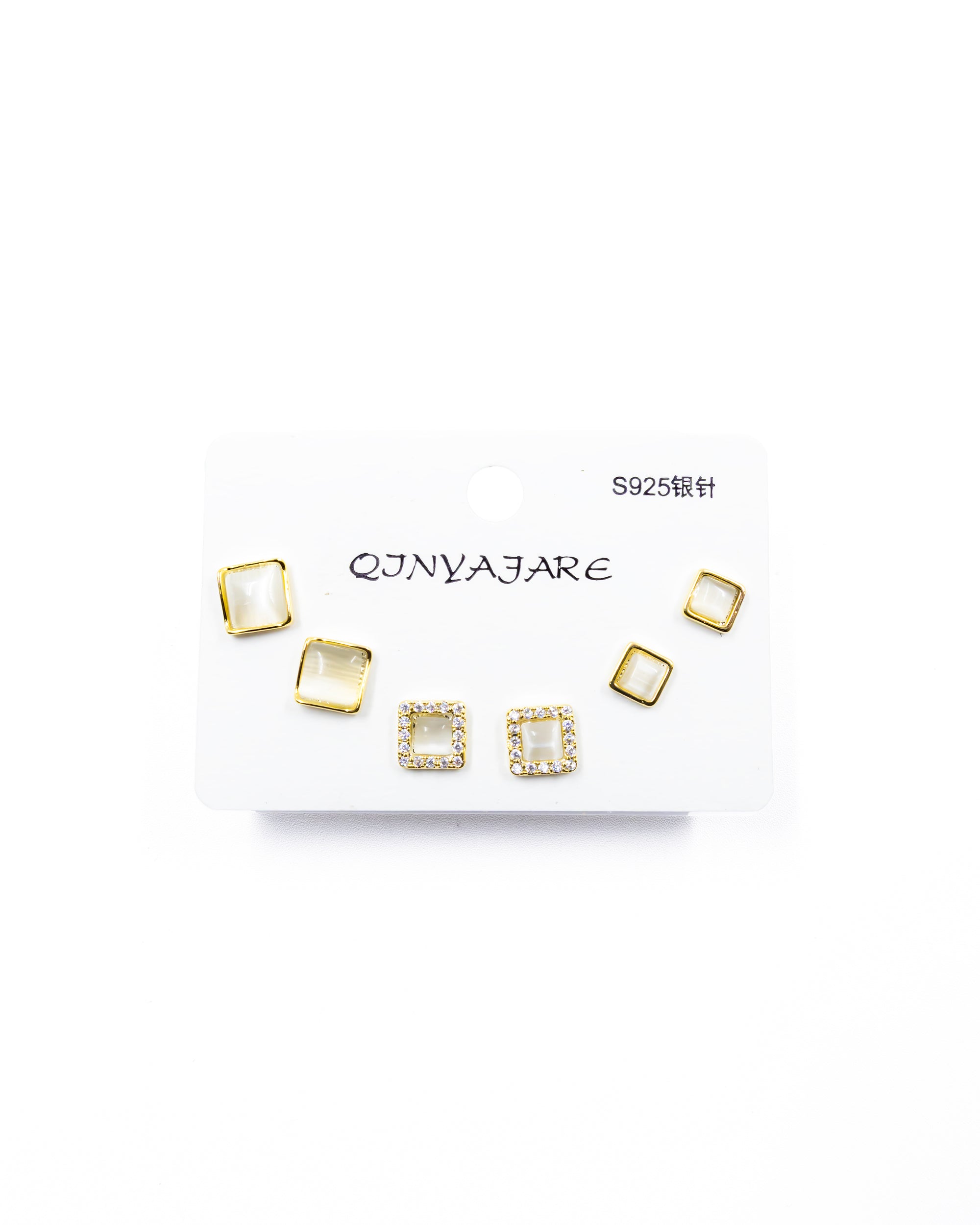 ARETES PAQUETE DE 3 M1 ORO LAMINADO