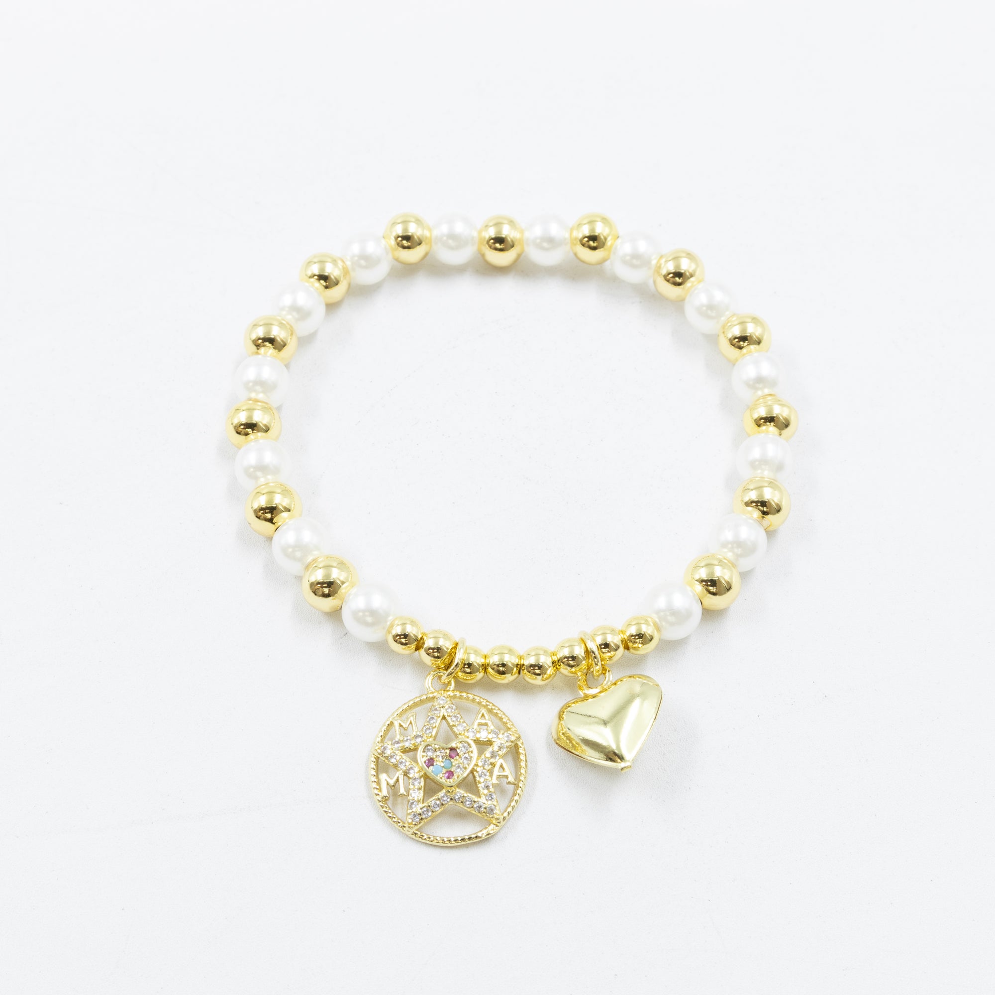 Pulsera con dije de Mamá M6 Oro Laminado 05/03/26