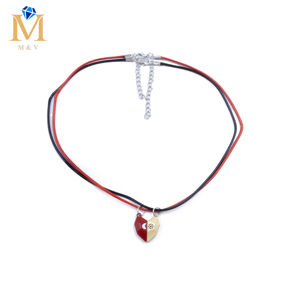 Collares en Pareja de corazón M12 Acero Inoxidable