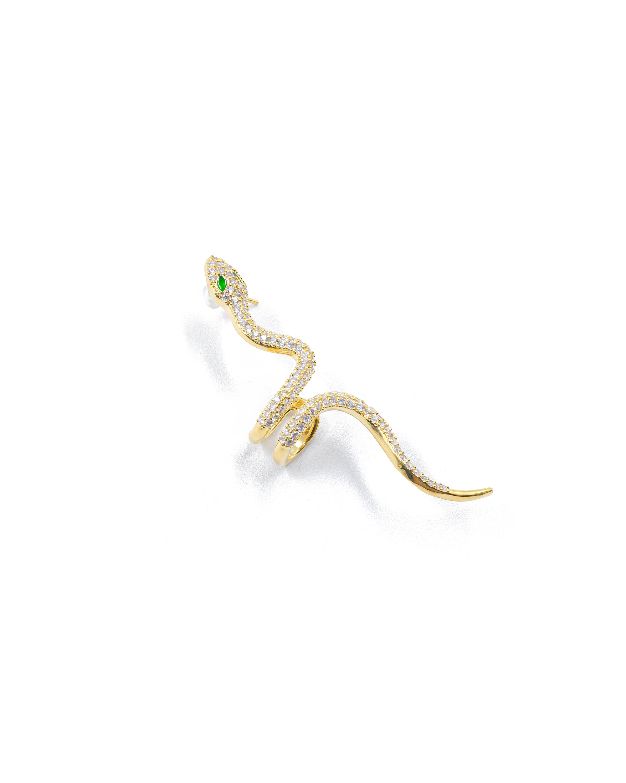 Aretes Plateados De Serpiente M2 Oro Laminado
