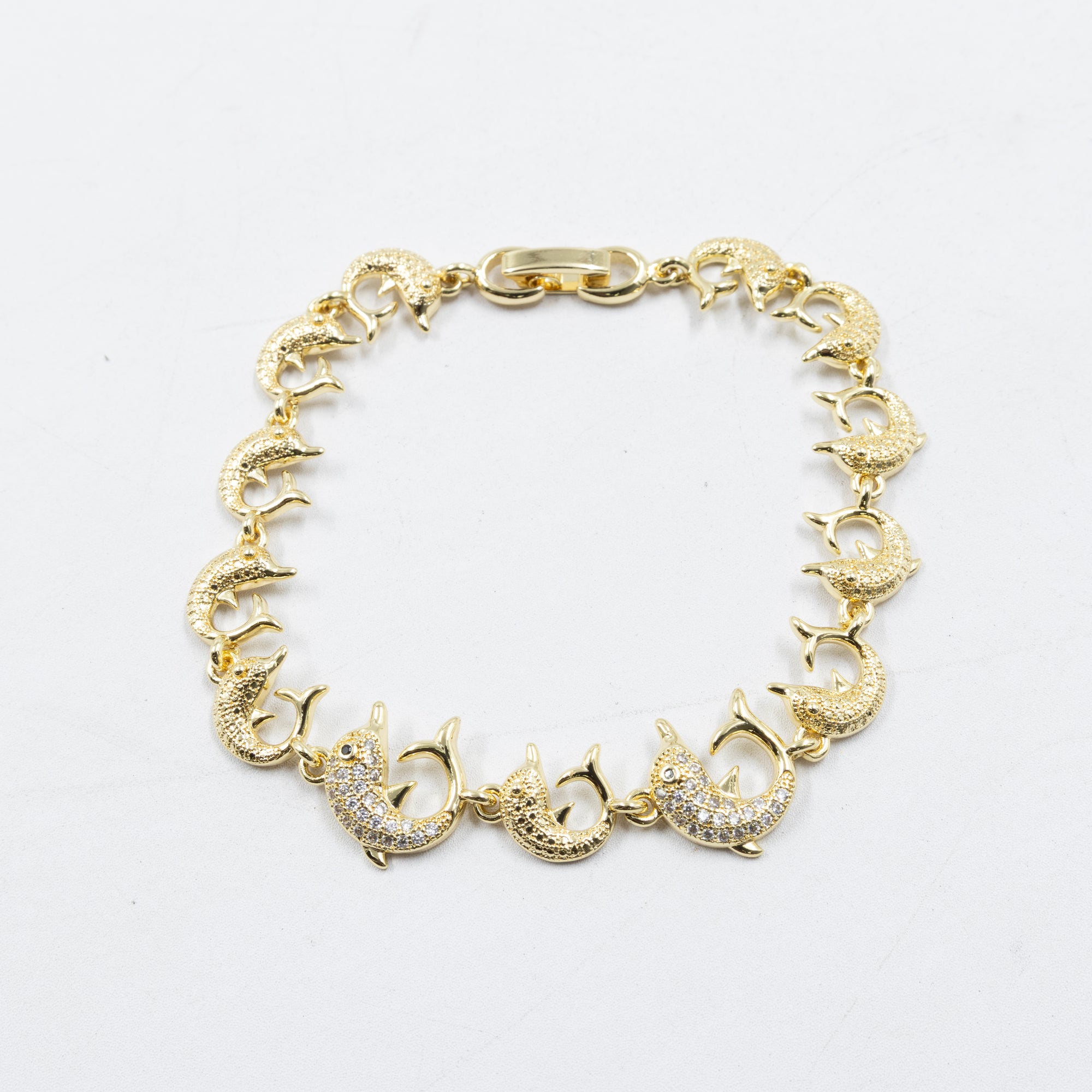 Pulseras Doradas con Piedras M5 Oro Laminado