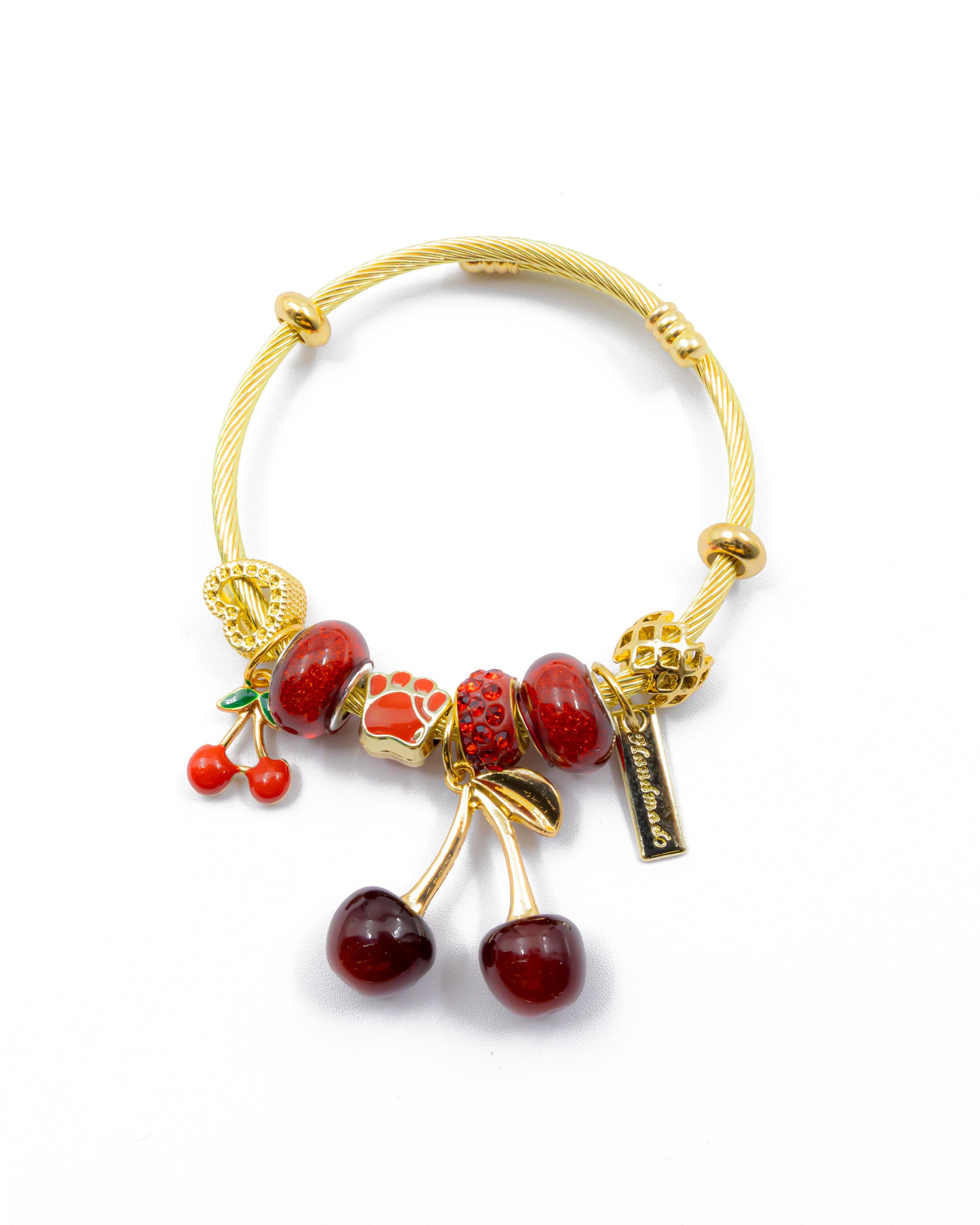 PULSERA DE CEREZA M3 ORO LAMINADO