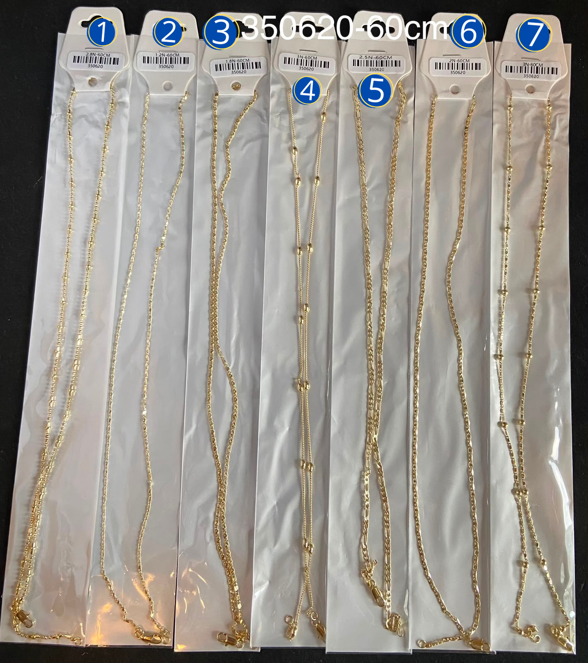 [12/SEPTIEMBRE/26] Cadena Dorada de 60 cm M4 Oro Laminado