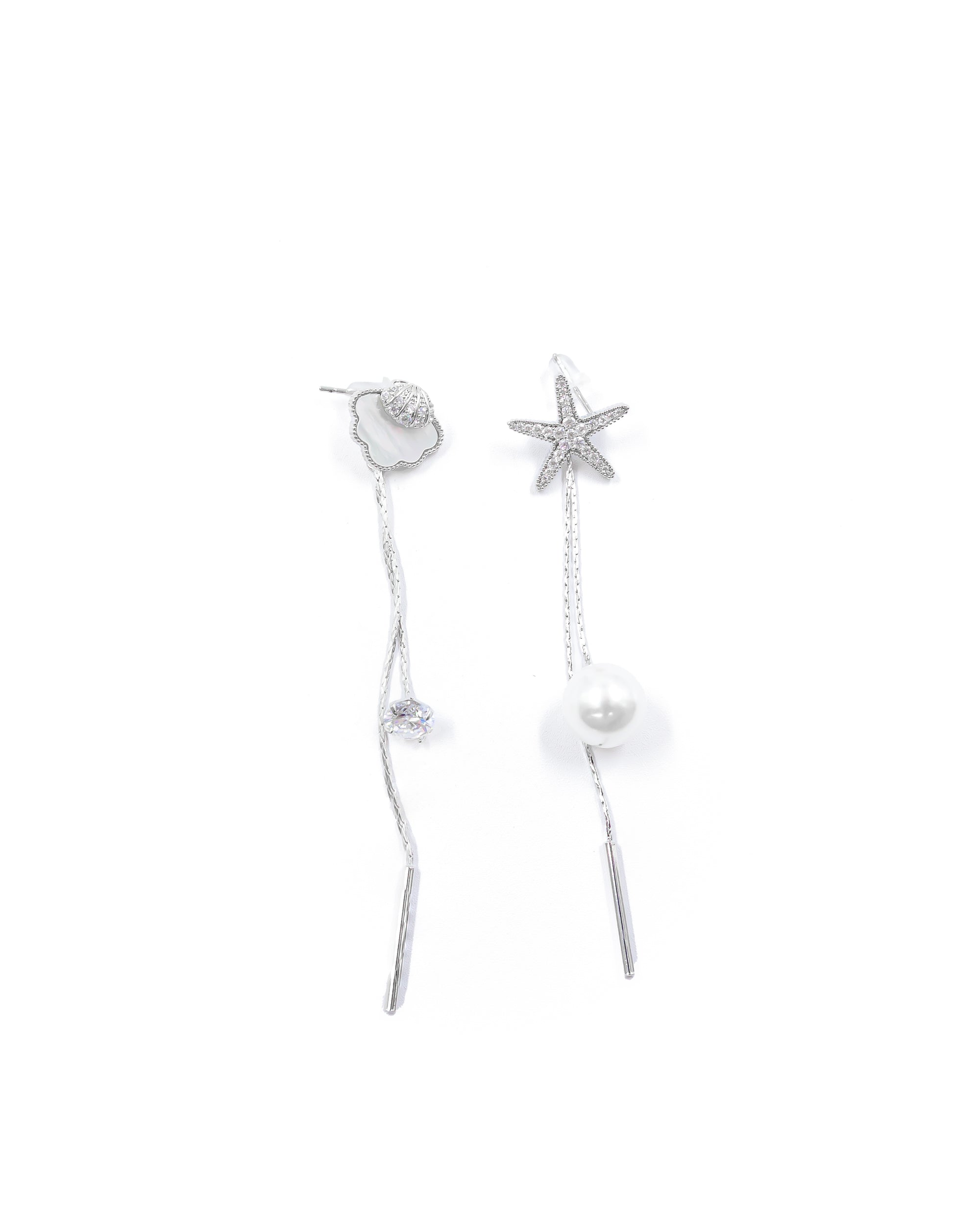 Aretes Largos Ansheli Plateados M24 Oro Laminado