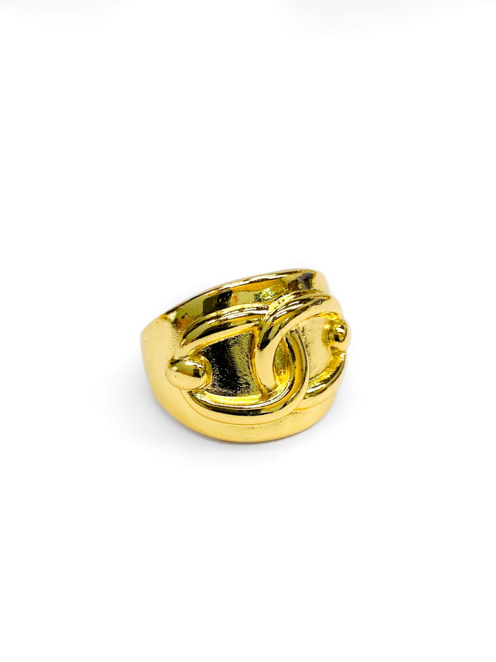 Anillo Dorado Liso Ajustable Oro Laminado