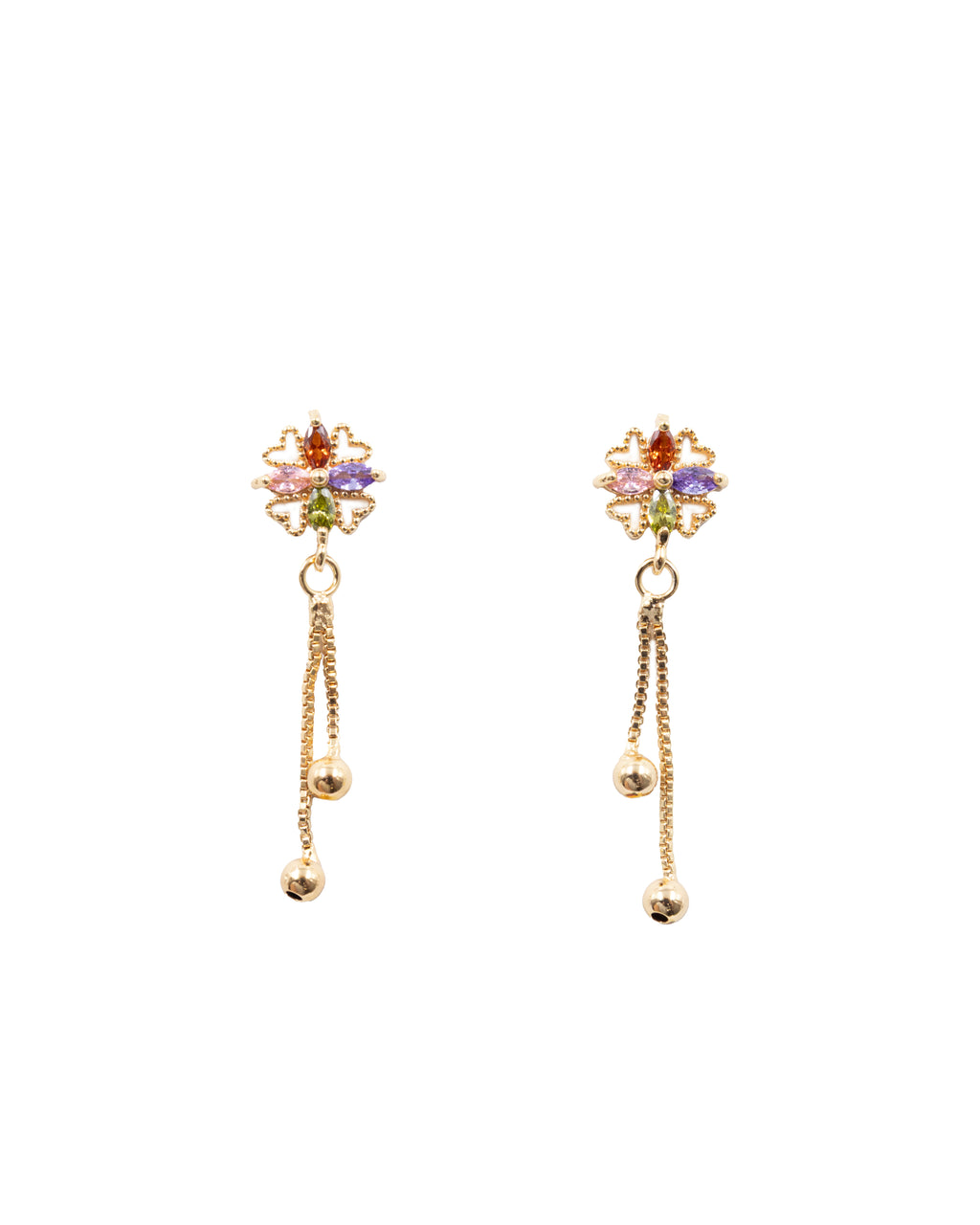 Aretes Dorados Largos M2 Oro Laminado