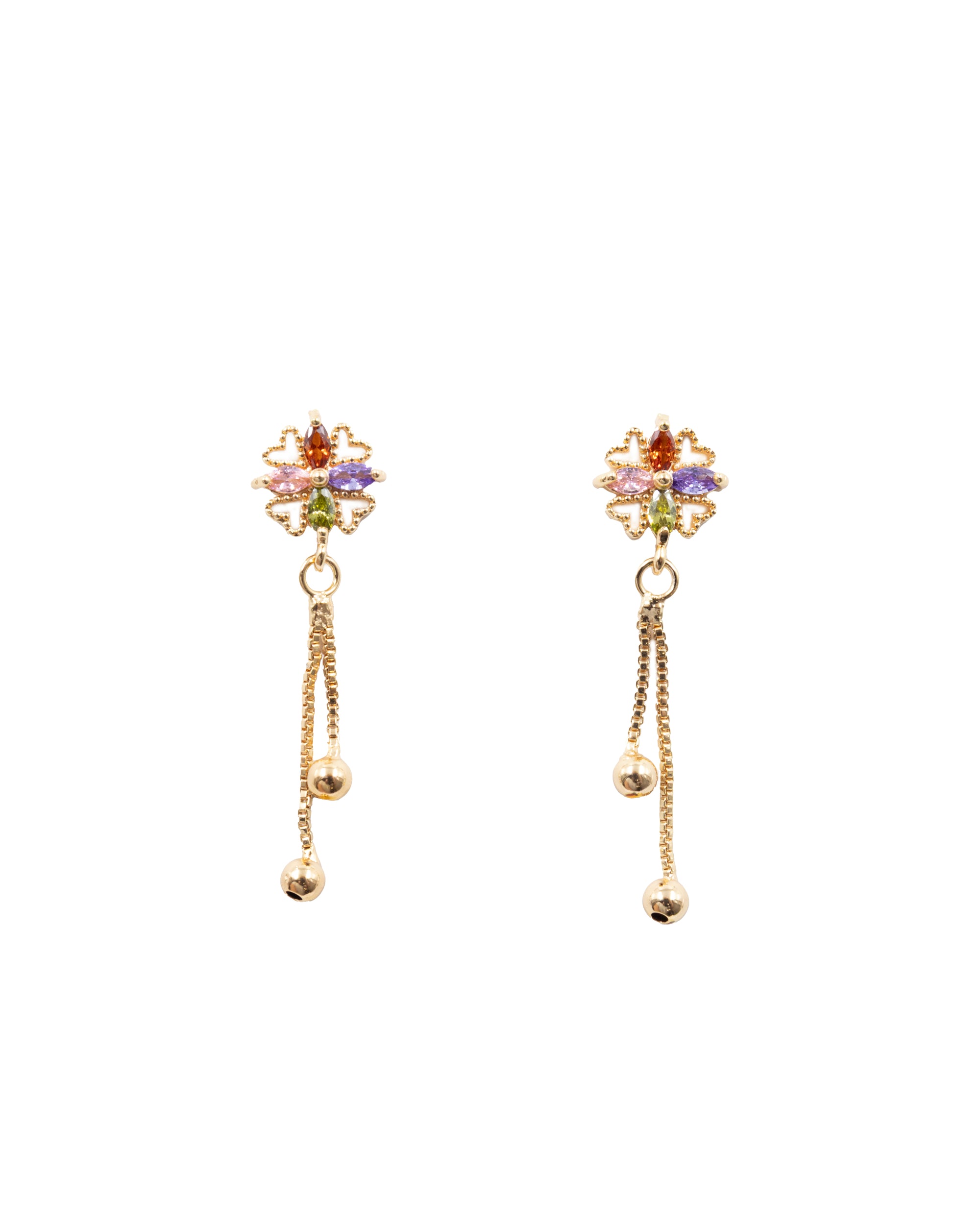 Aretes Dorados Largos M2 Oro Laminado