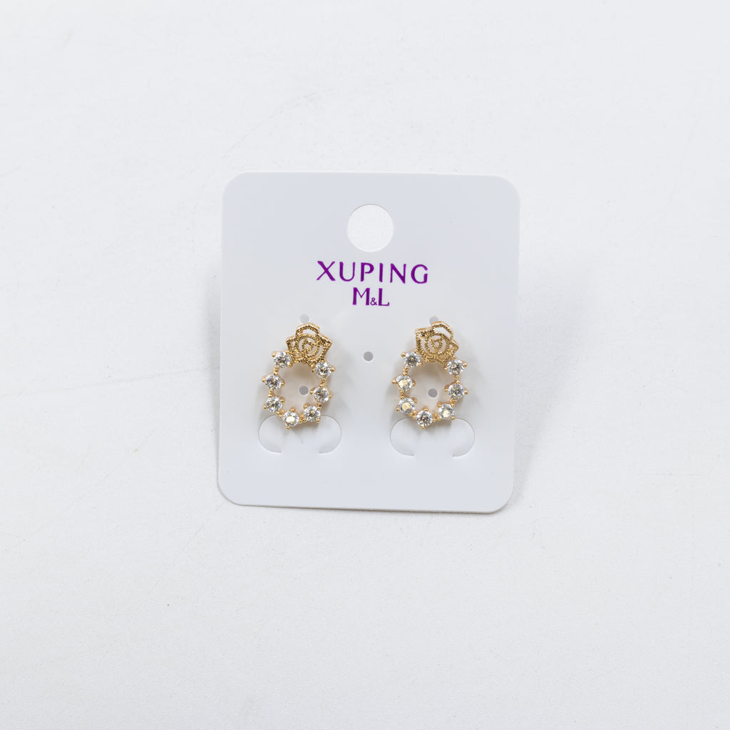 Aretes Dorados Xuping de Aro M8 Oro Laminado