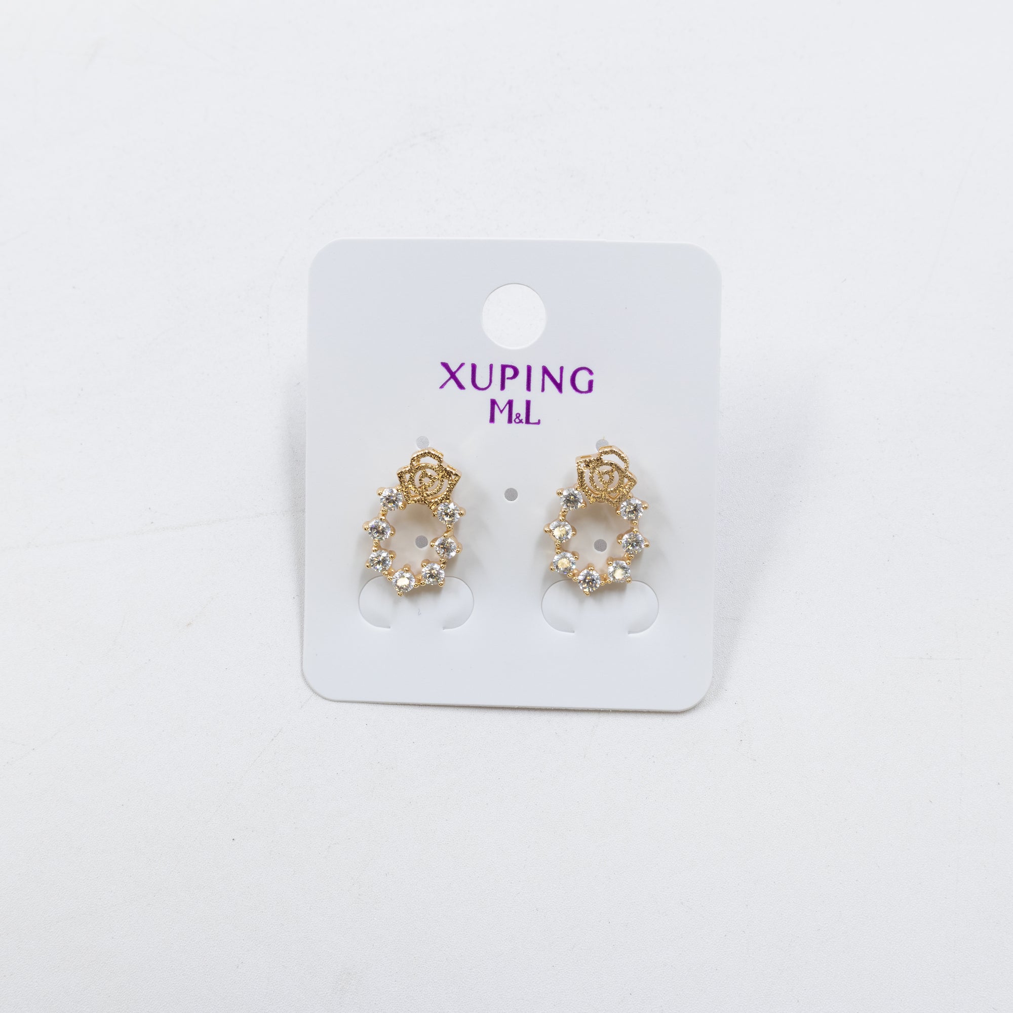 Aretes Dorados Xuping de Aro M8 Oro Laminado