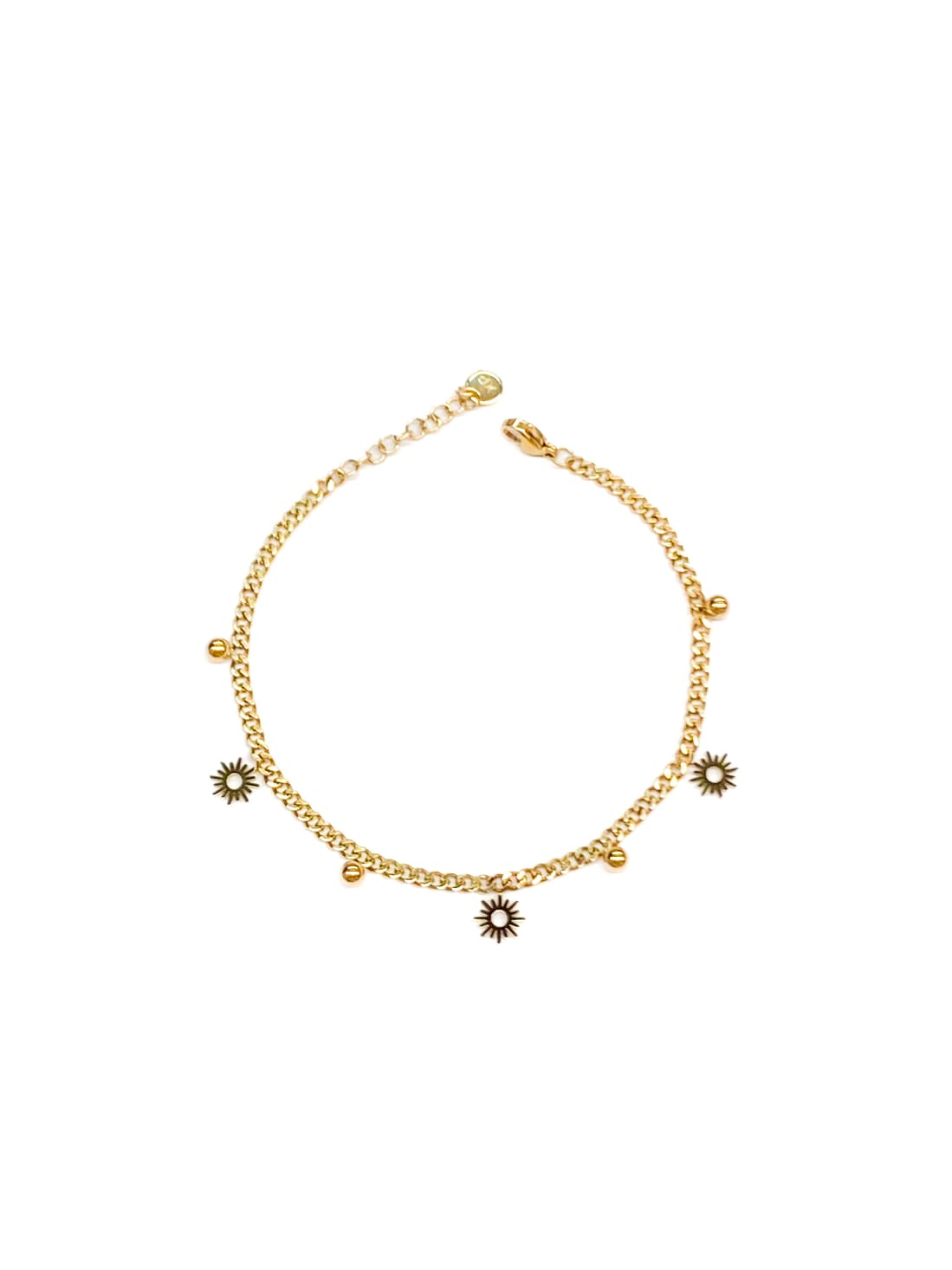 Pulsera Dorada con Dije - M3 Oro Laminado