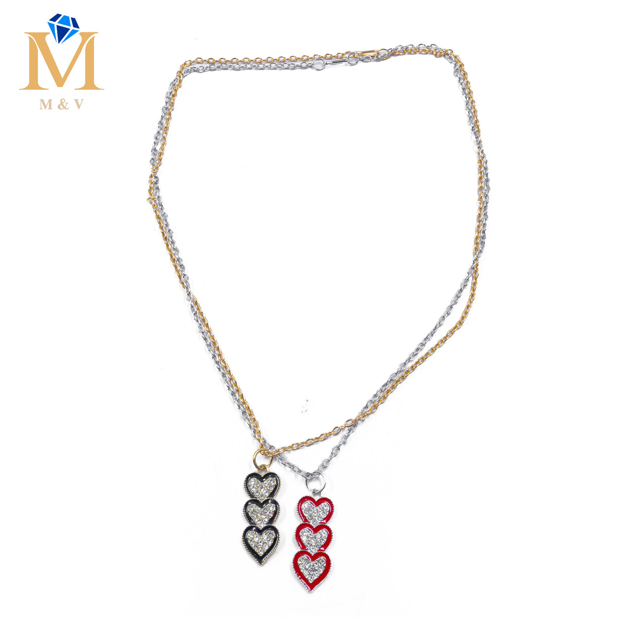 Collares en Pareja de corazón M7 Acero Inoxidable