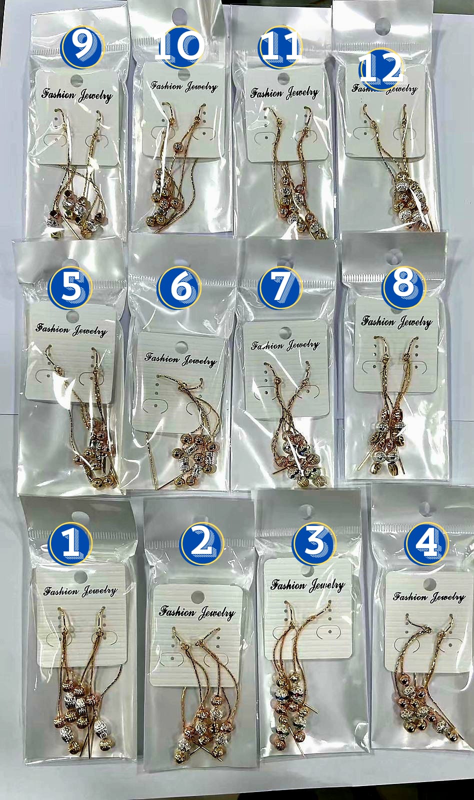 Arete Violador Tres Colores M6 Oro Laminado