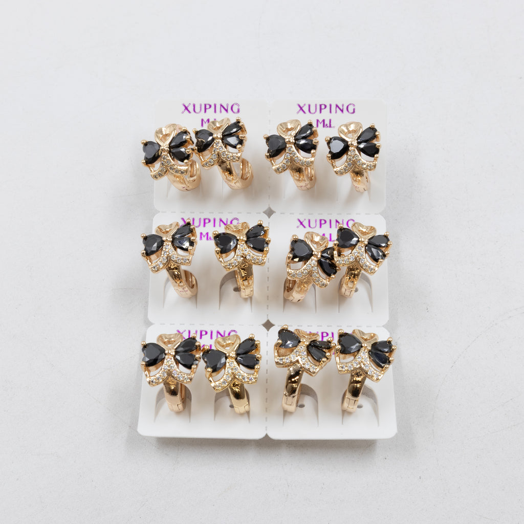 Paquete de 6 pares de Aretes Xuping Dorado M1 Oro Laminado