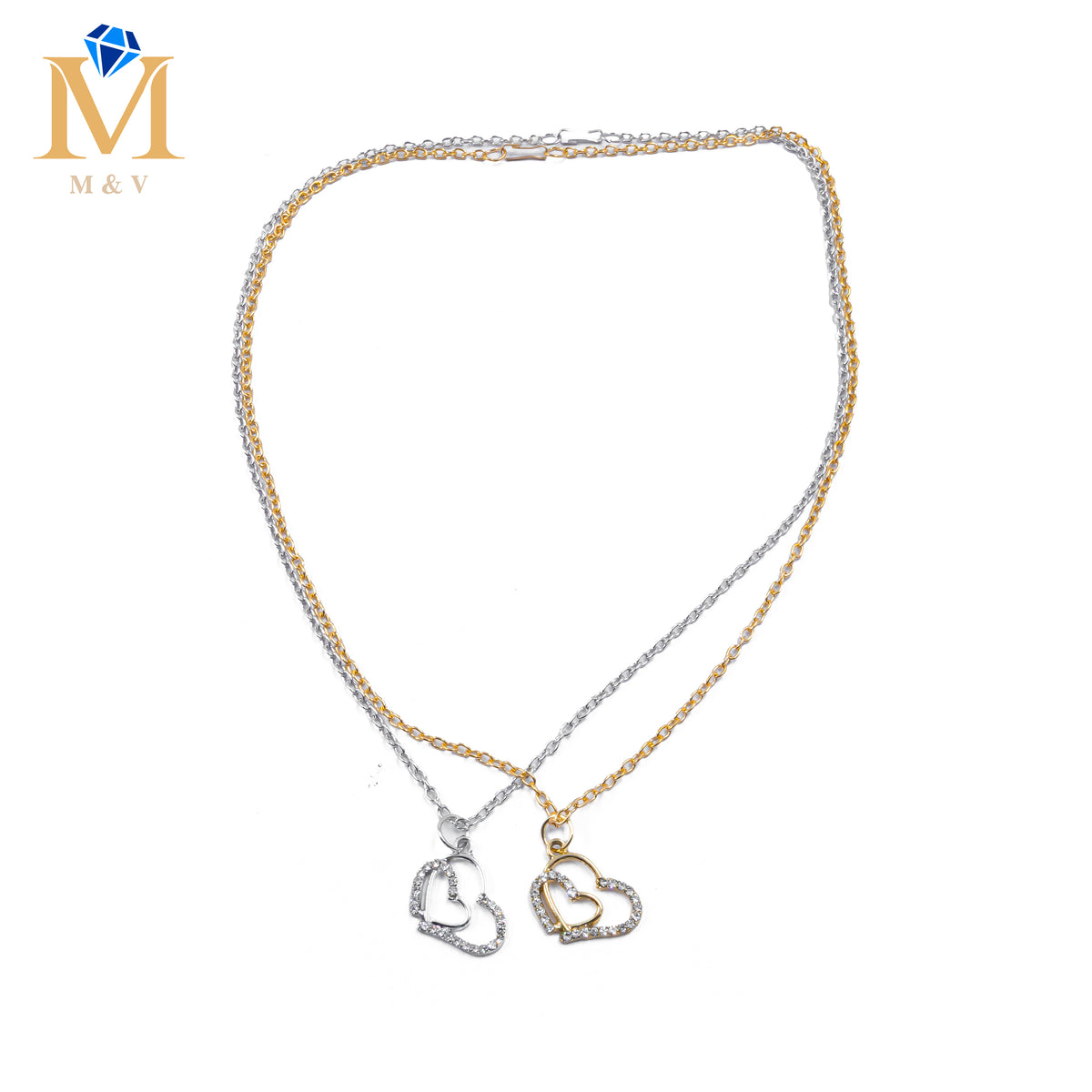 Collares en Pareja de corazón M8 Acero Inoxidable