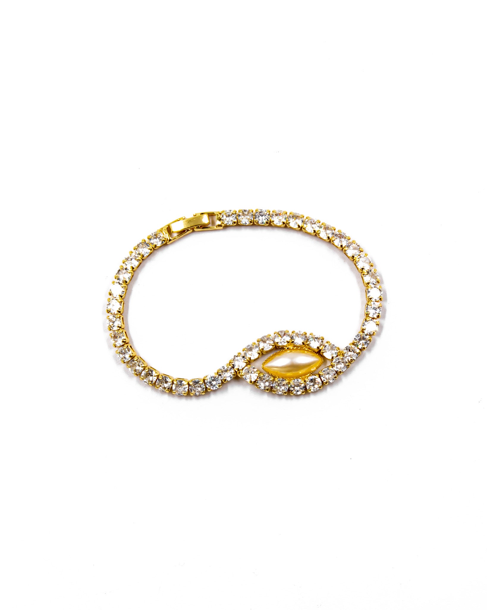 Pulsera dorada de piedras con piedra - M2 Oro Laminado