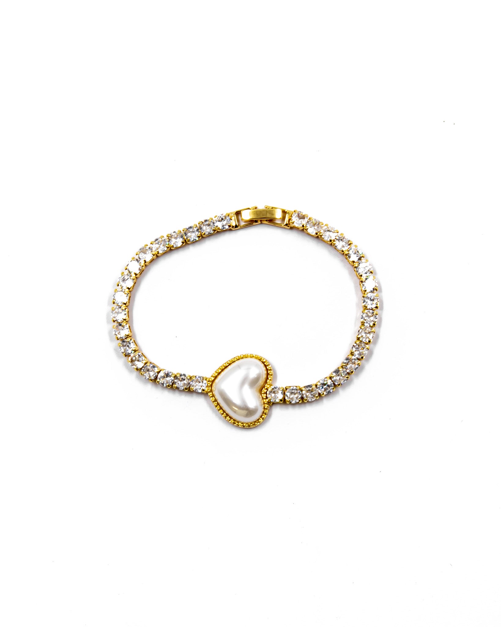 Pulsera dorada de piedras con piedra - M4 Oro Laminado