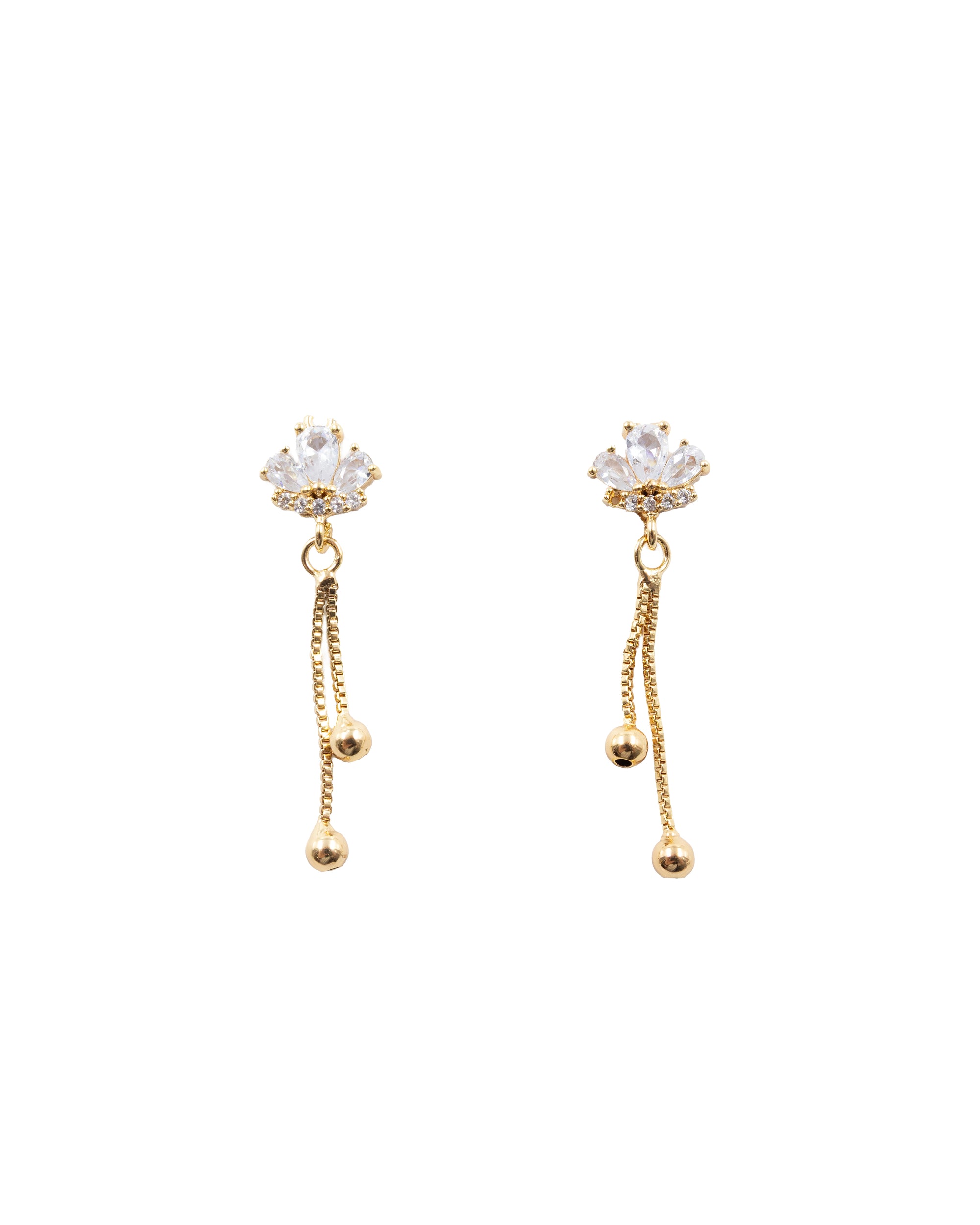 Aretes Dorados Largos M5 Oro Laminado