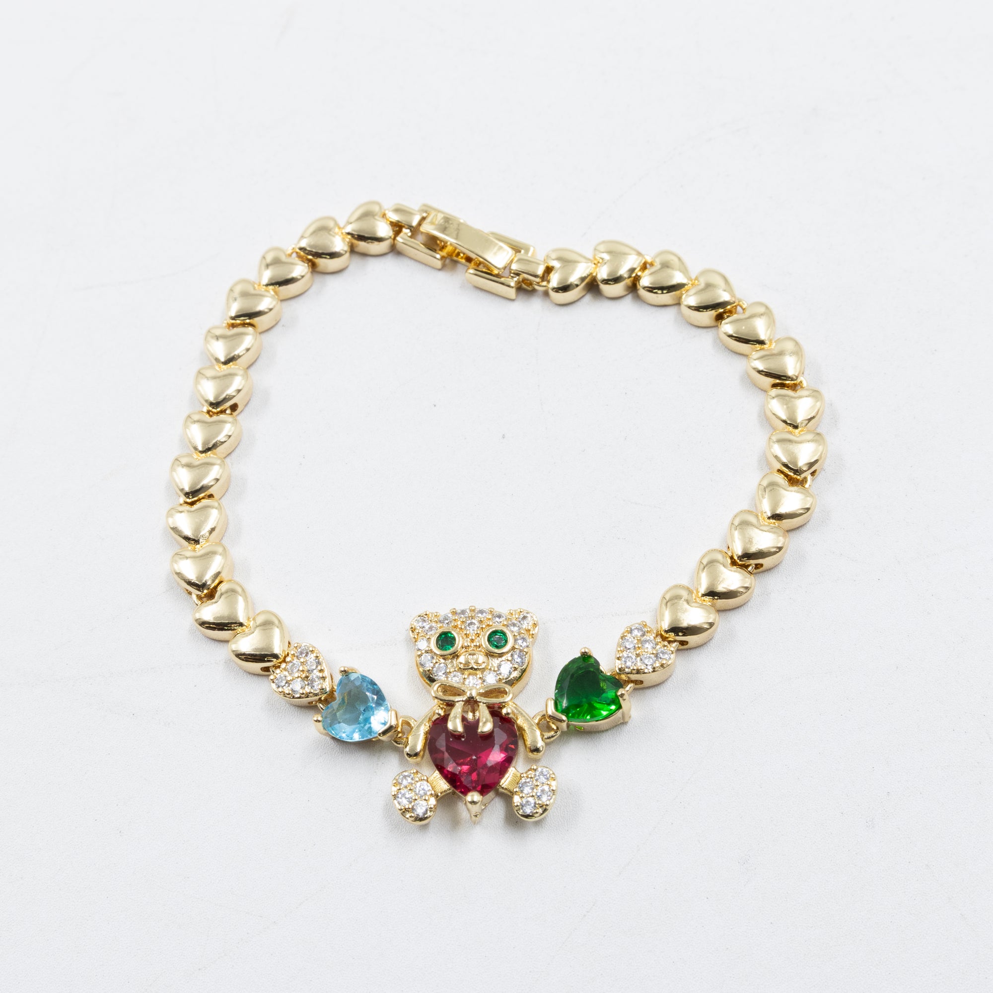 Pulseras Doradas con Piedras M7 Oro Laminado