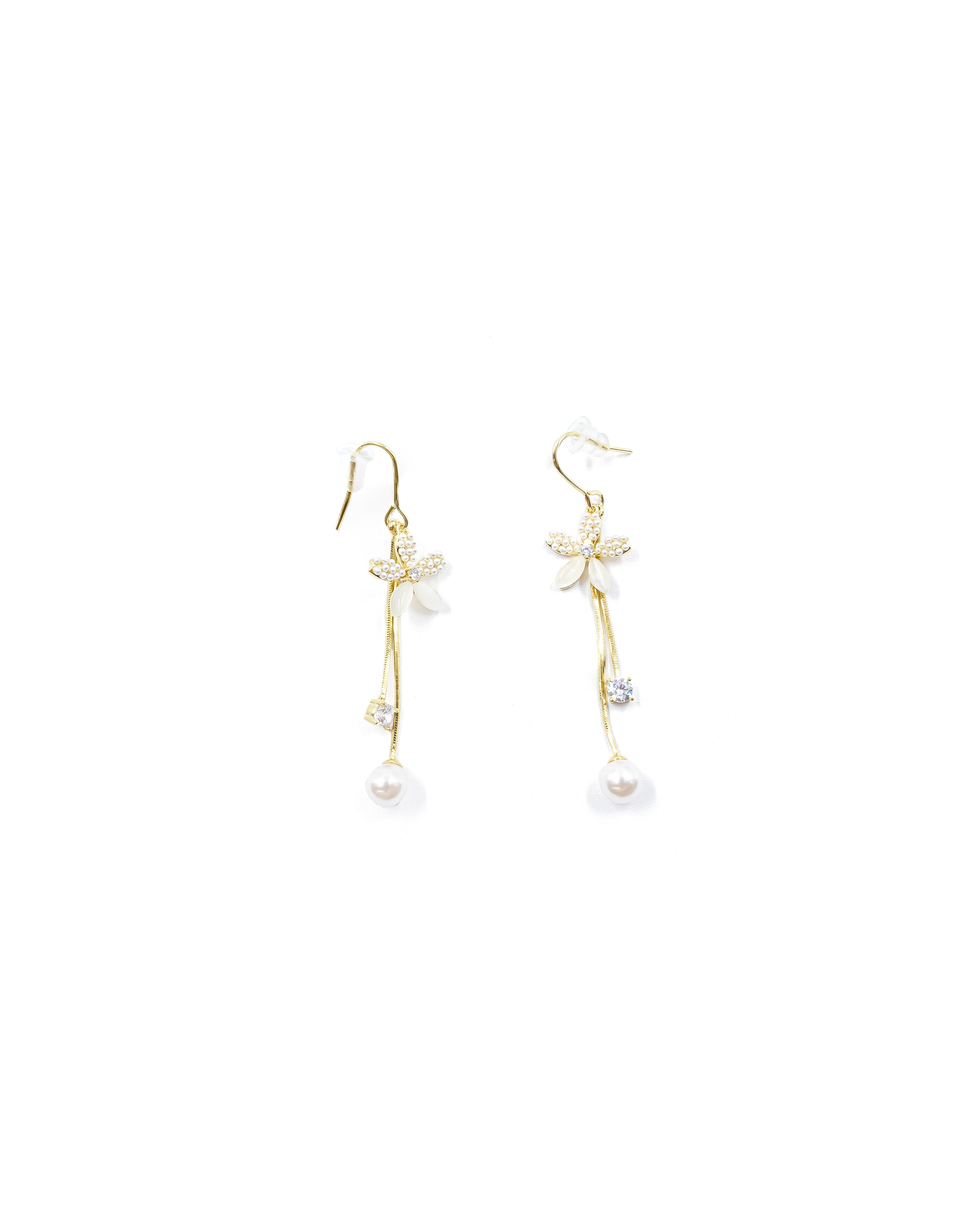 Aretes Largos Ansheli Dorados M10 Oro Laminado