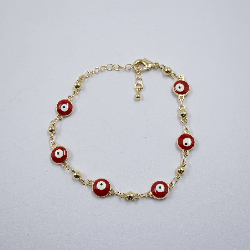 Pulsera Dorada de Ojo Turco M3 Oro Laminado