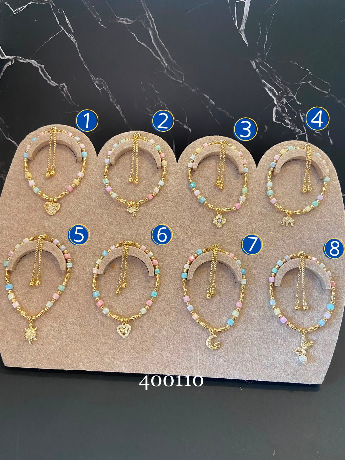 [12/SEPTIEMBRE/26] Pulseras Dorada con Dije M6 Oro Laminado