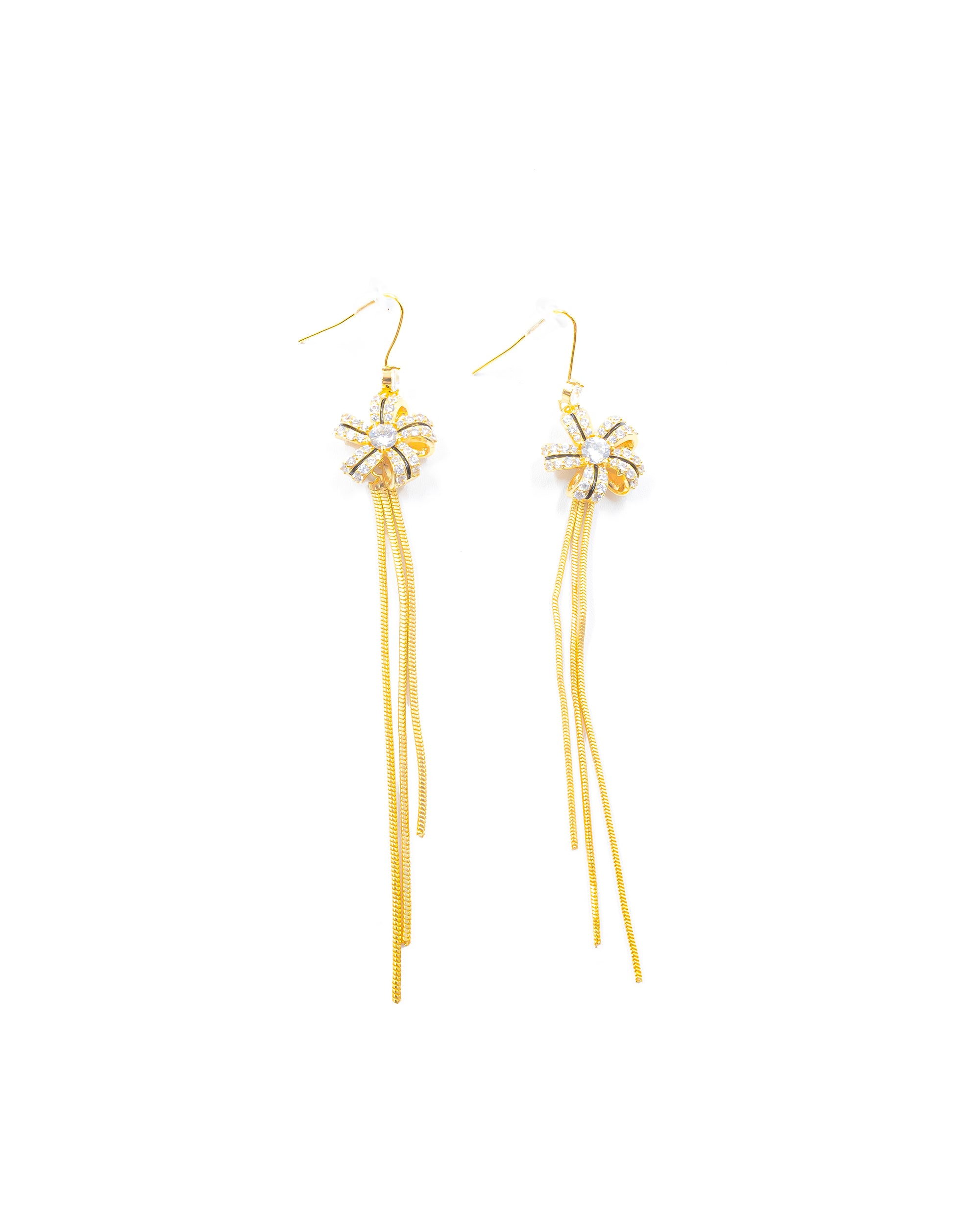 Aretes Largos Ansheli Dorados M12 Oro Laminado