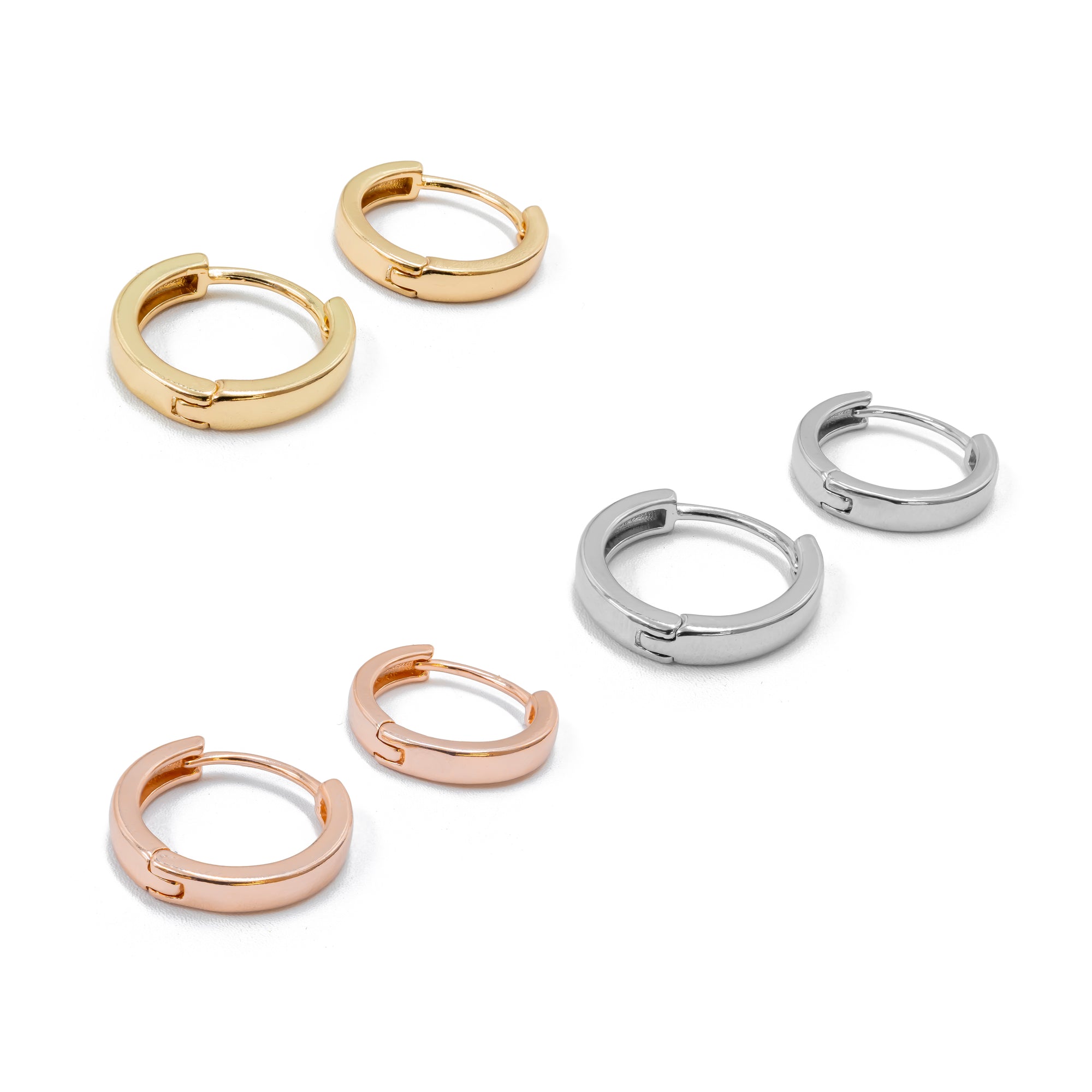 Paquete de 3 pares de Arracadas M1 Oro Laminado