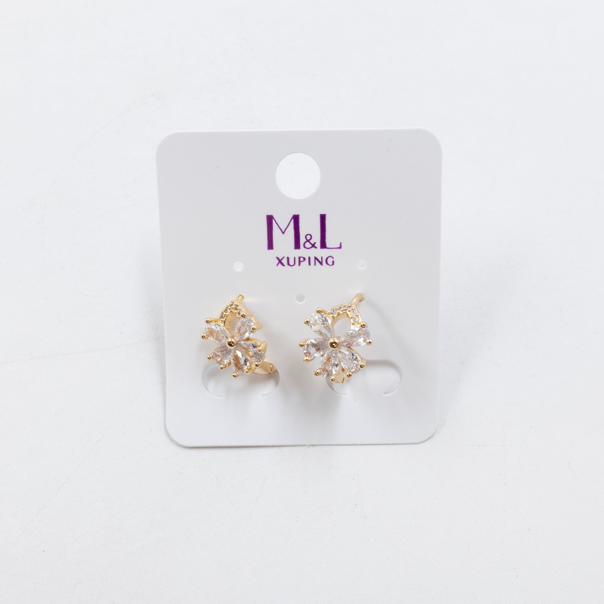 Aretes Dorados Xuping de Poste M7 Oro Laminado